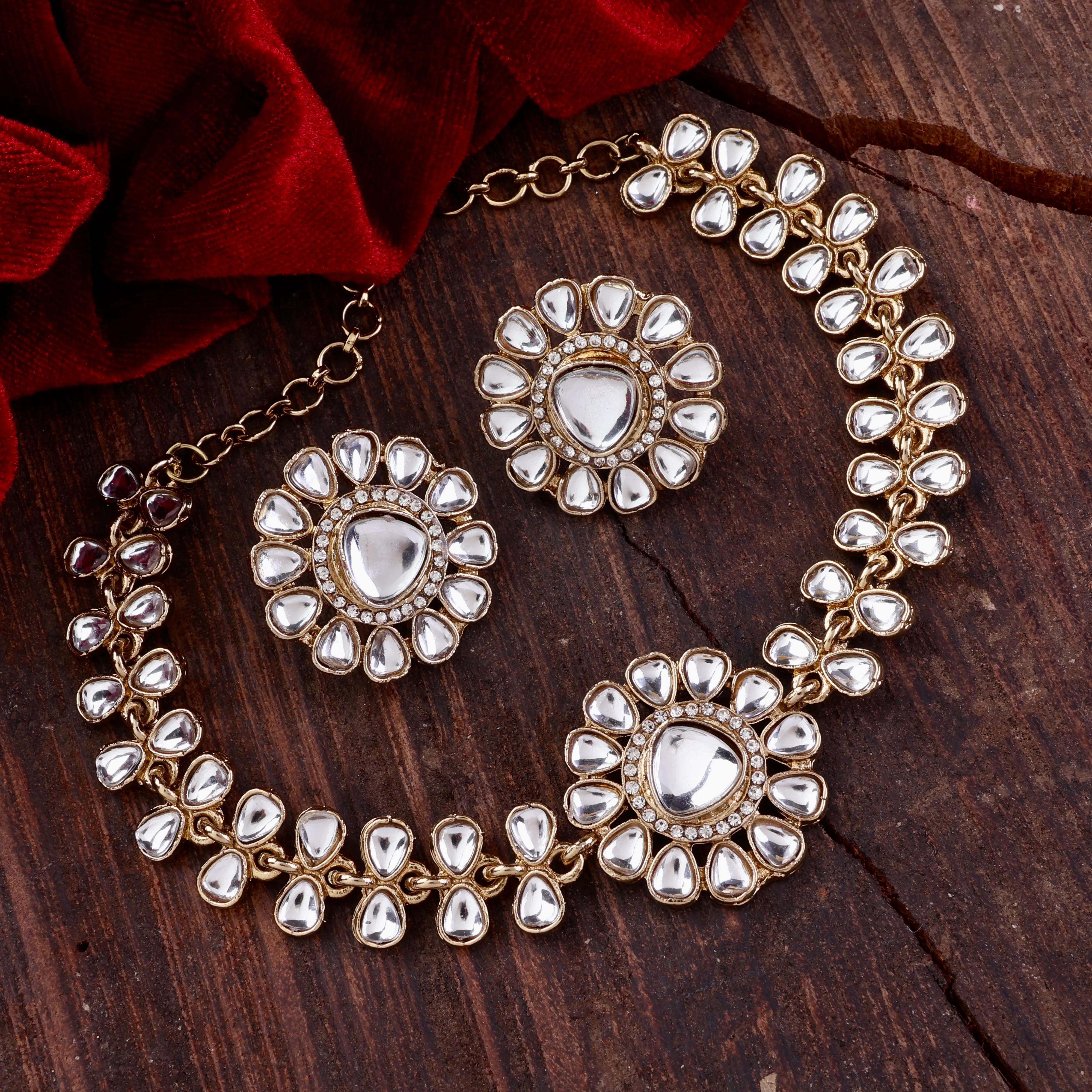 Eknoor Indo Western Necklace With Earrings - Image 11