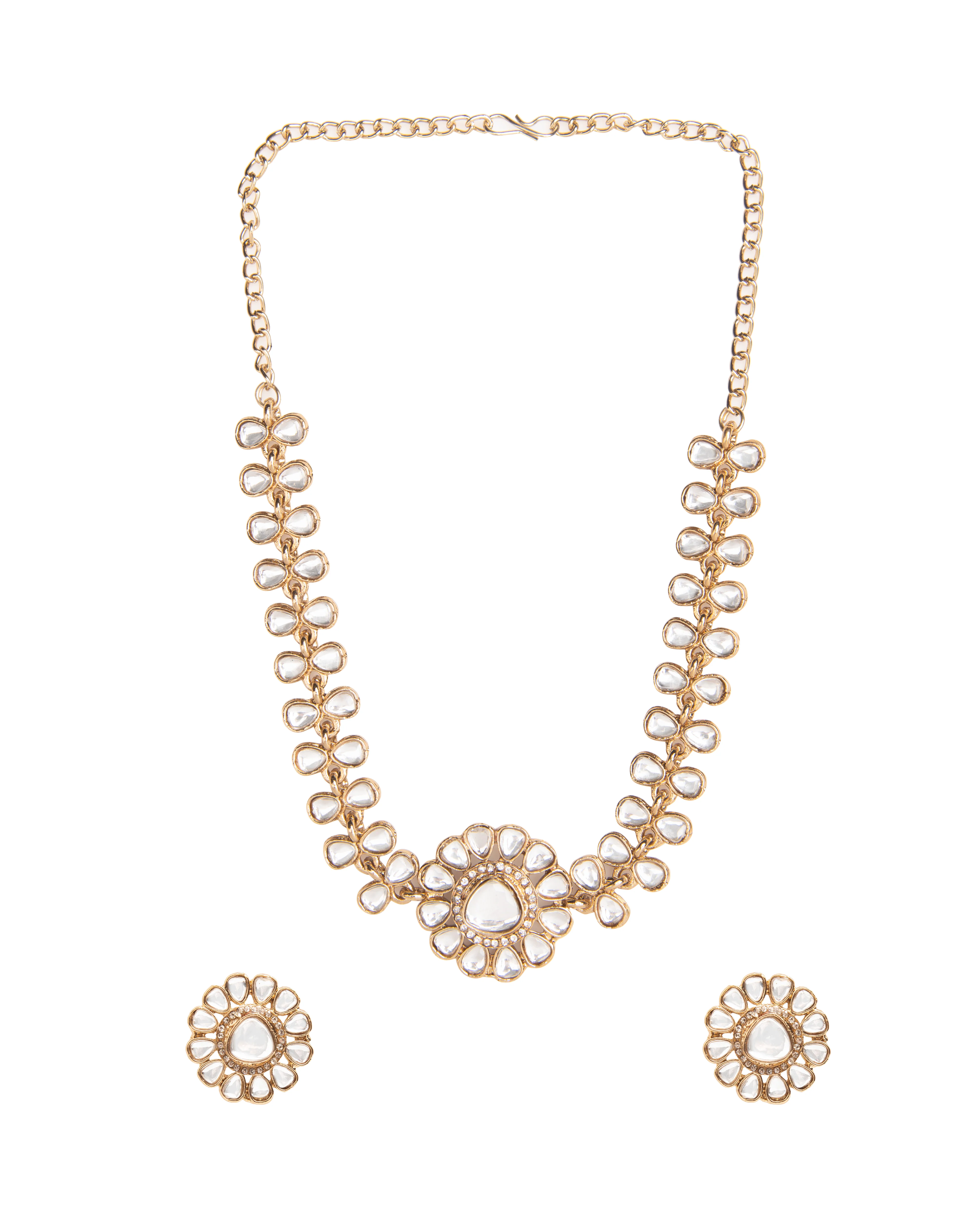 Eknoor Indo Western Necklace With Earrings - Image 13