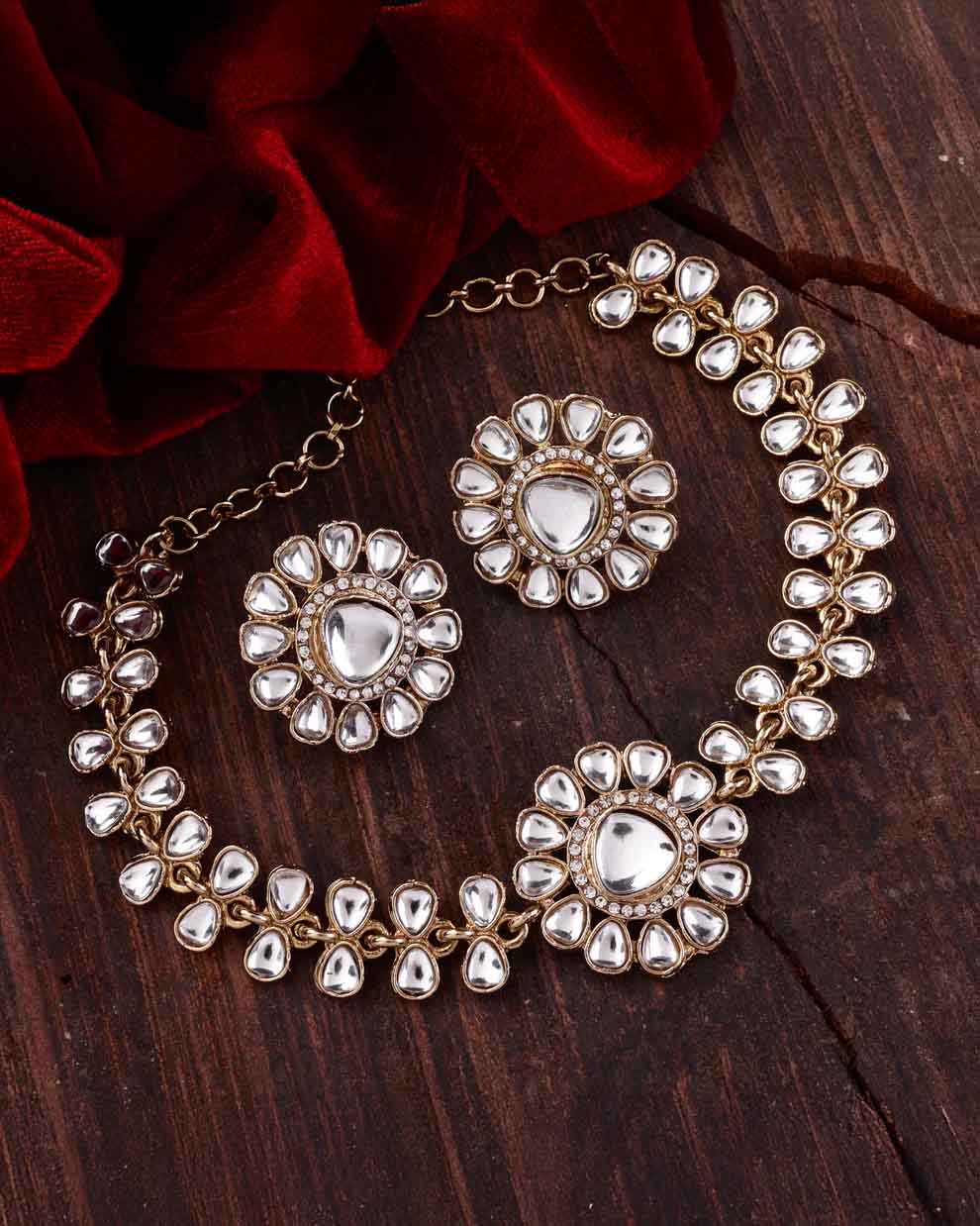 Eknoor Indo Western Necklace With Earrings - Image 3