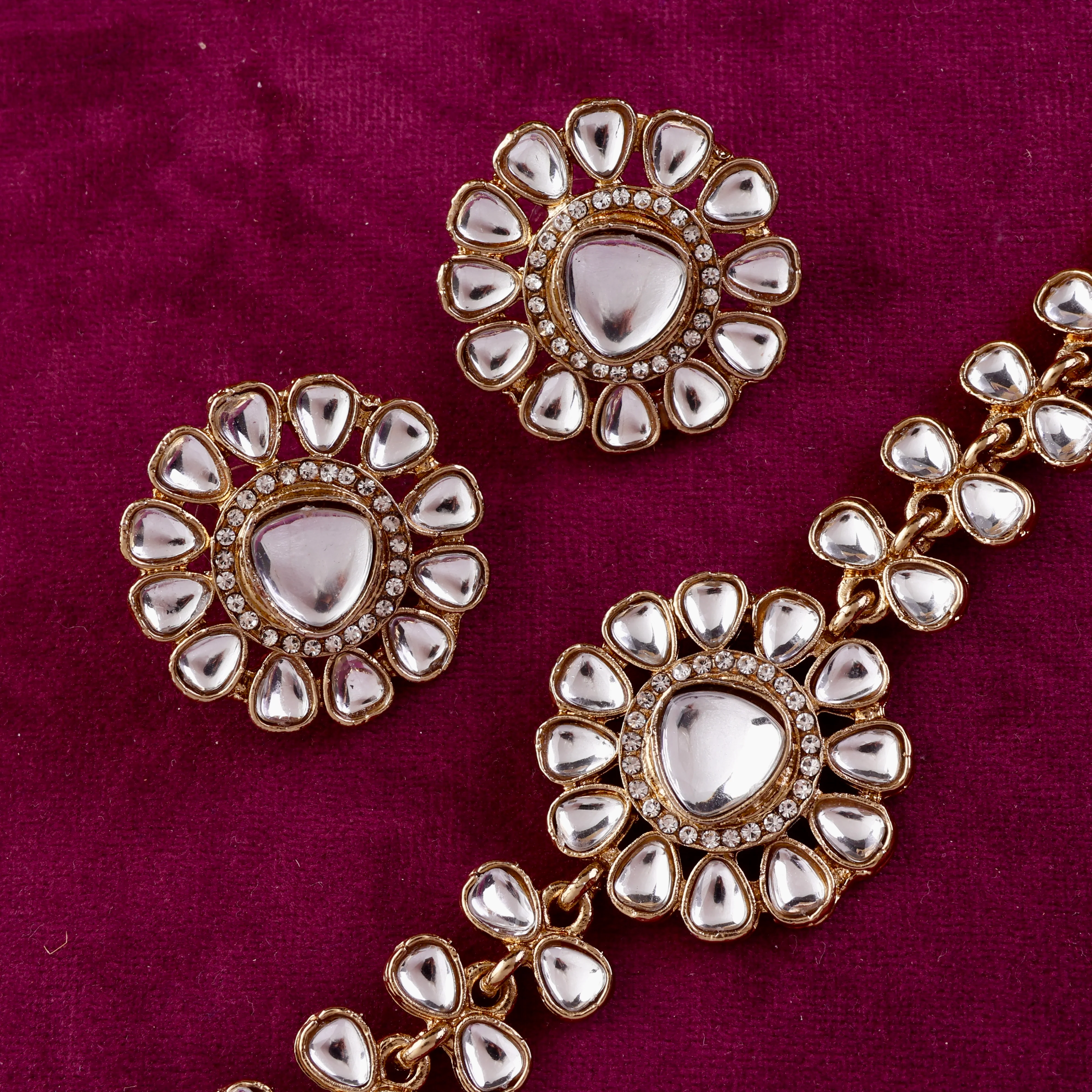 Eknoor Indo Western Necklace With Earrings - Image 4