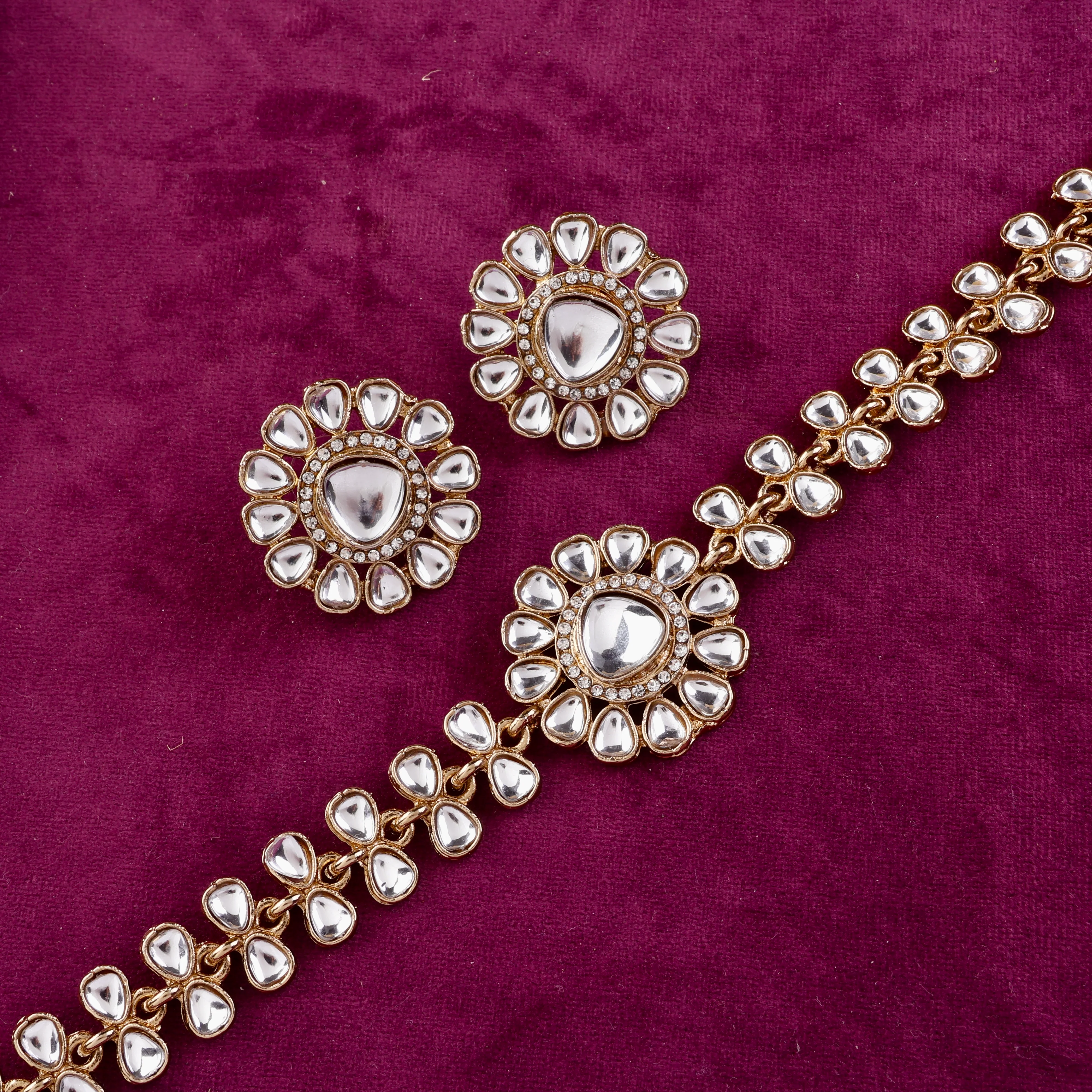 Eknoor Indo Western Necklace With Earrings - Image 7