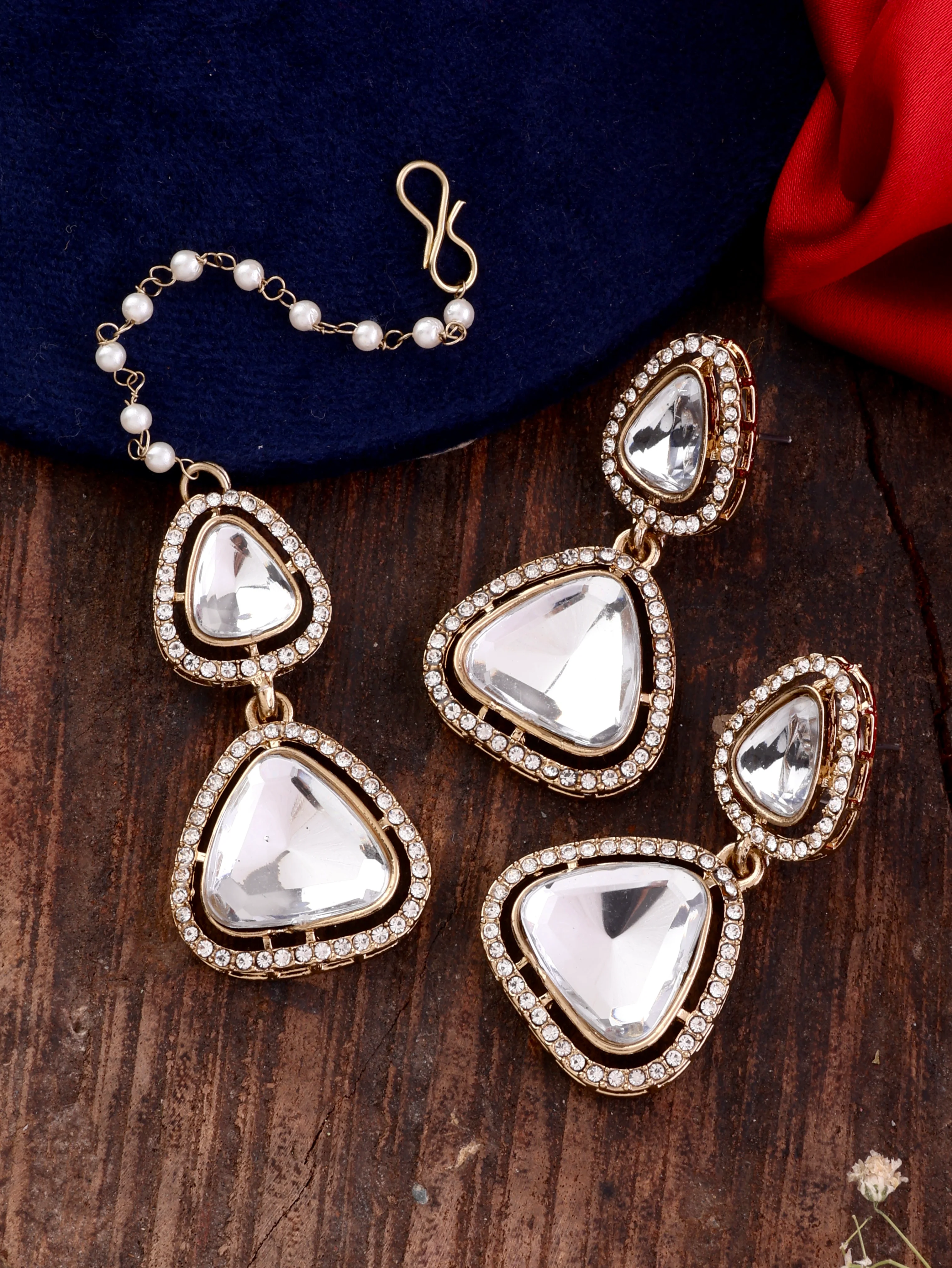 Nayra Polki Dupe Teeka Earring - Image 3