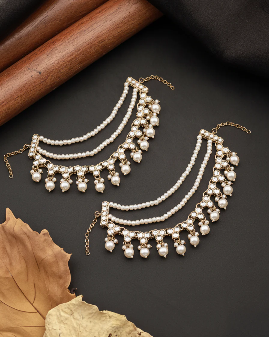 Nita Kundan Kaan Chain Pair - Image 4