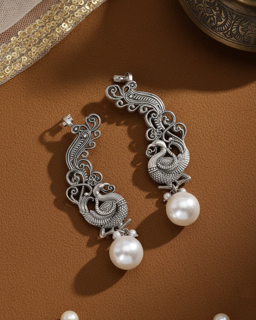 Ojashvini Designer Earring Brass Lookalike - Image 3