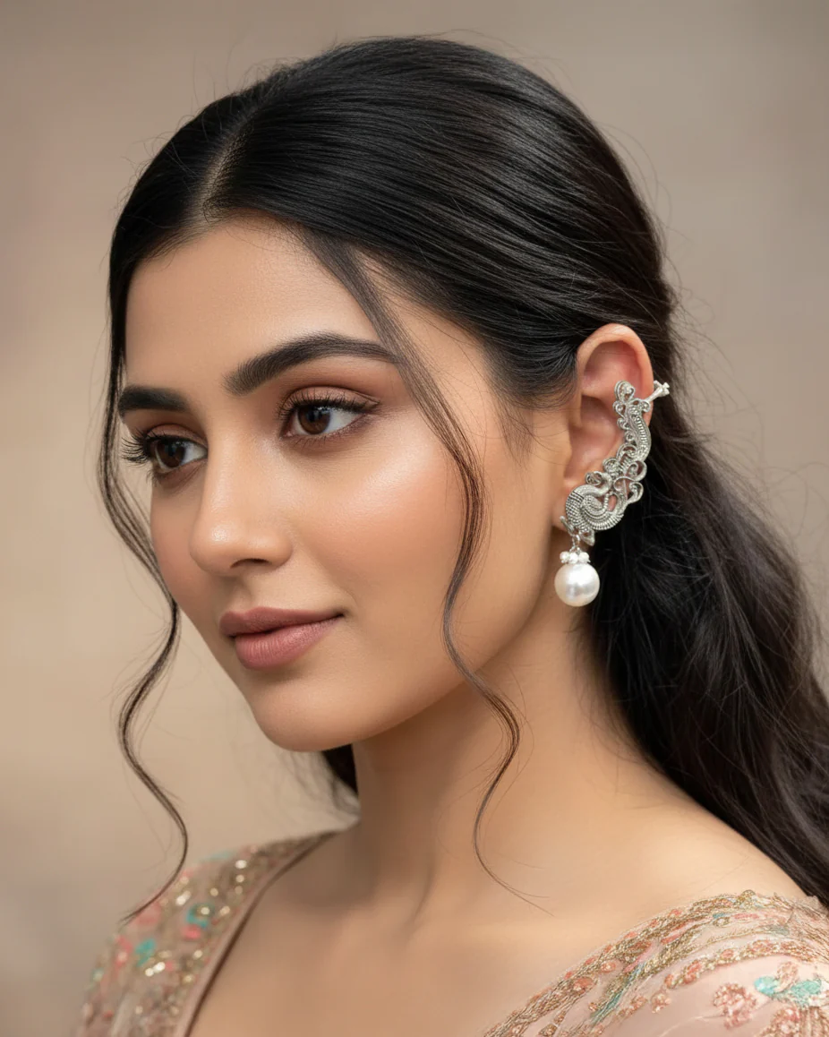 Ojashvini Designer Earring Brass Lookalike - Image 5