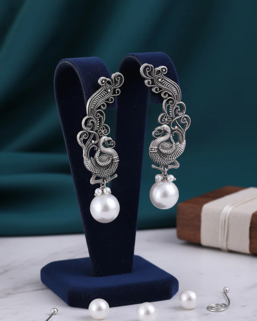 Ojashvini Designer Earring Brass Lookalike - Image 6