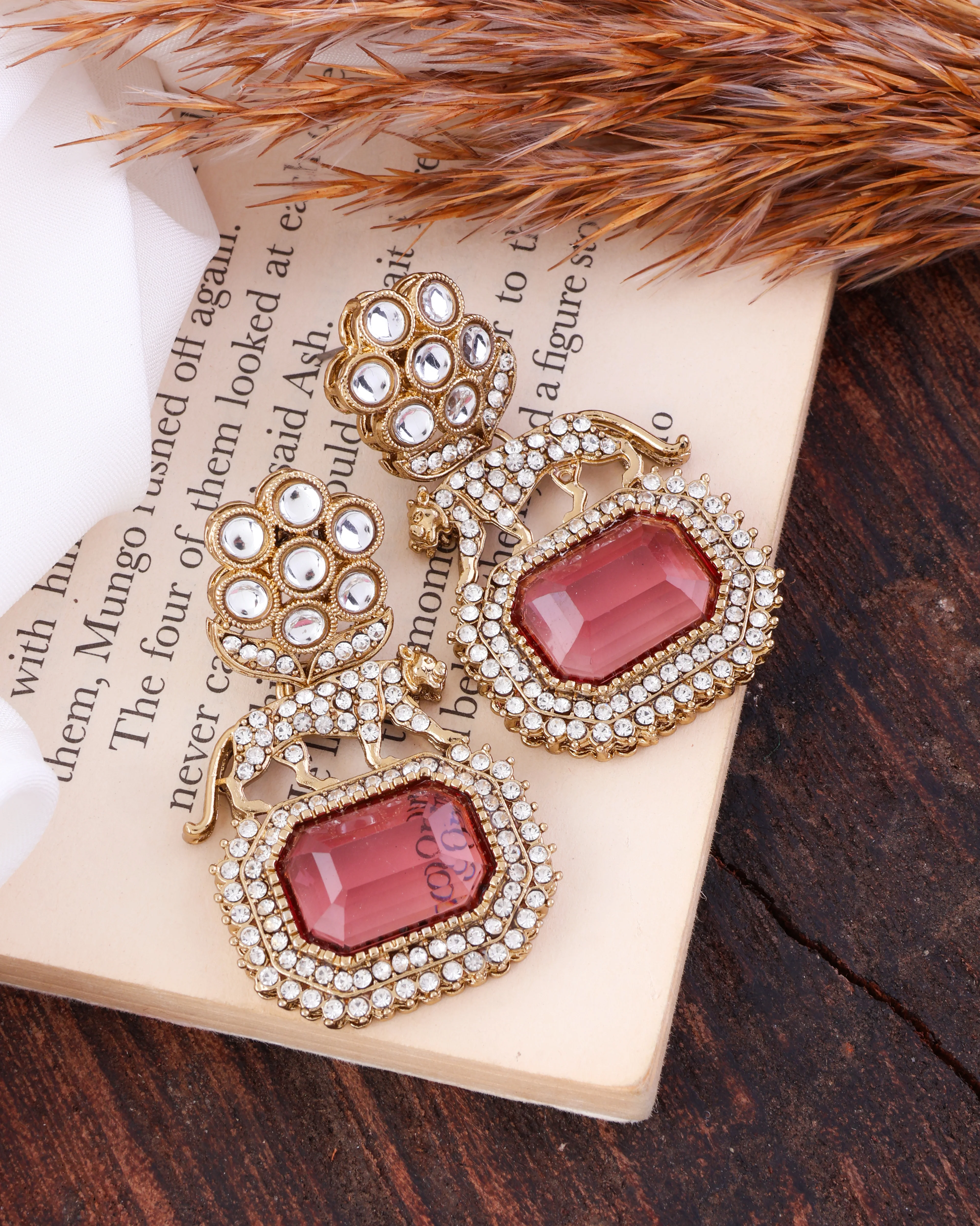 Onion Virushka Sabya Zircone Designer Earring - Image 2
