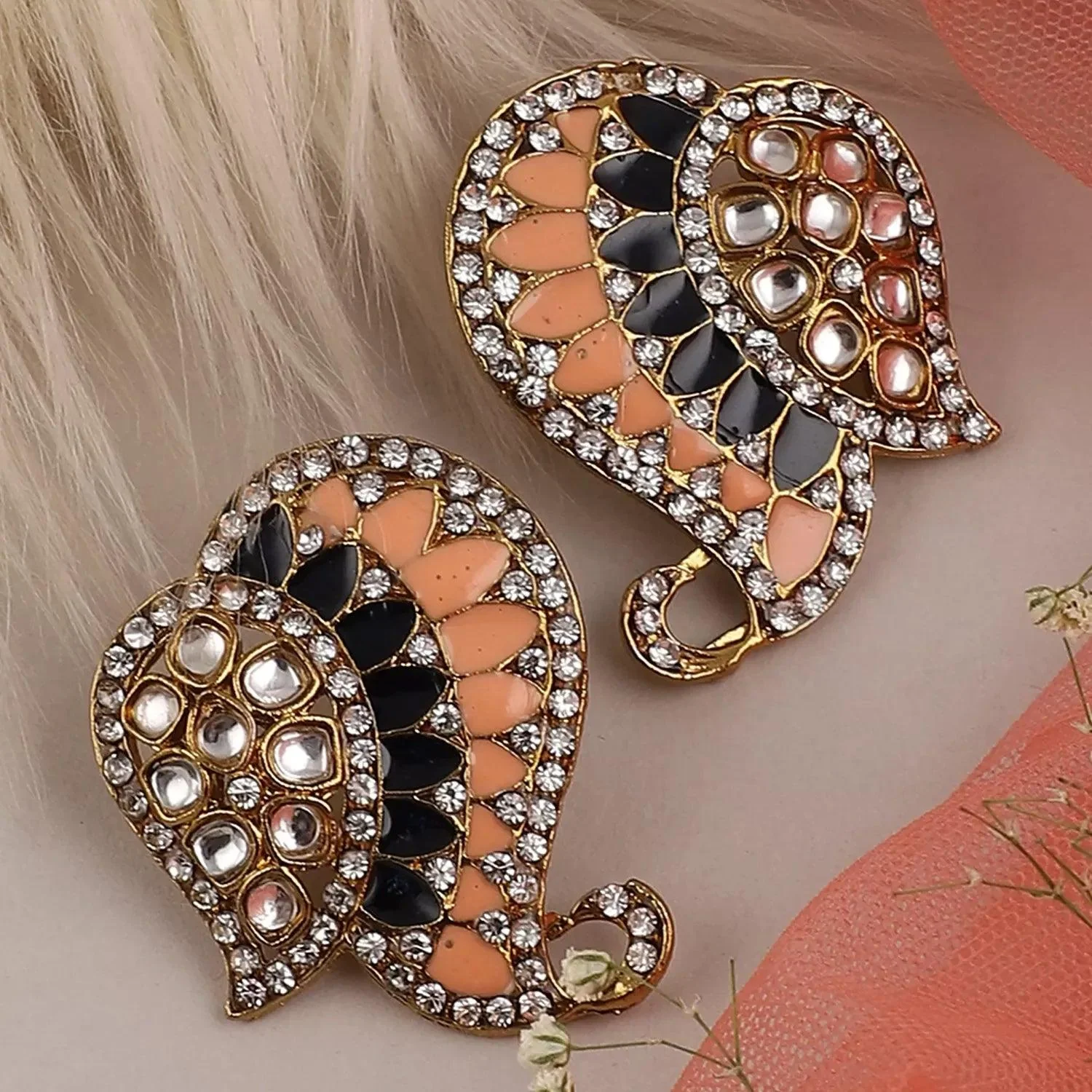 Peach Blue Urfi Stud - Image 4