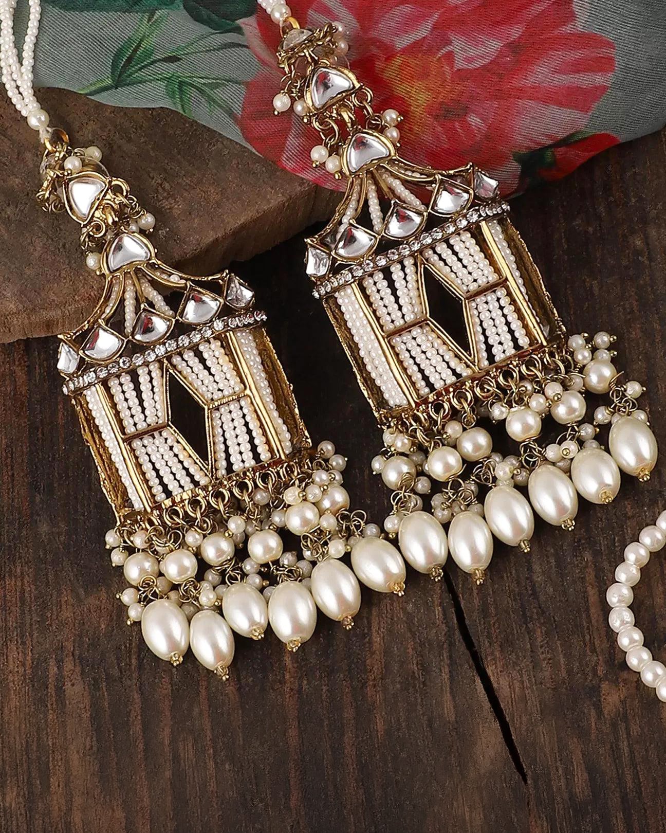 Pearl Agastya Designer Earring with Sahara - Image 2