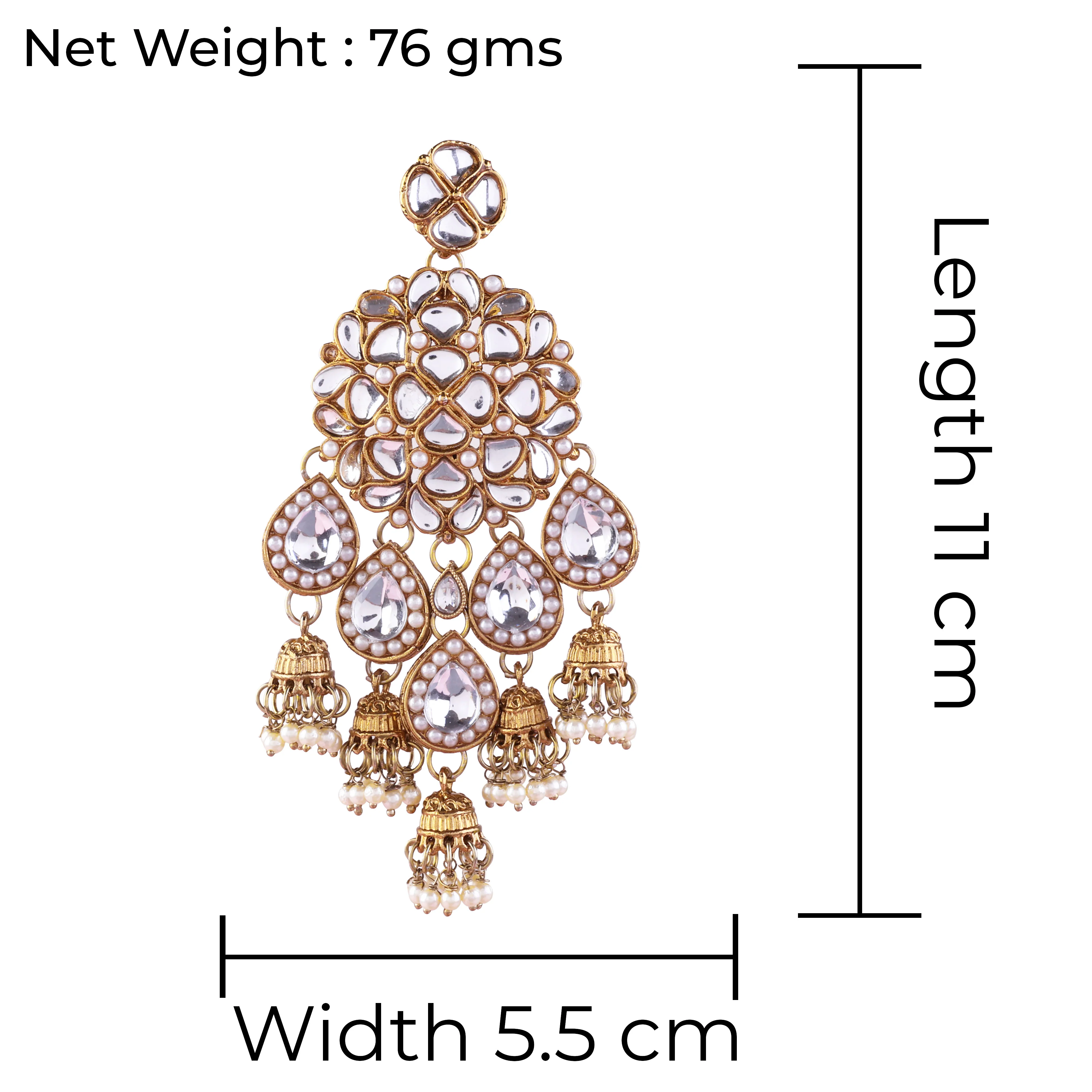 Pearl Dharna Designer Earring - Image 4