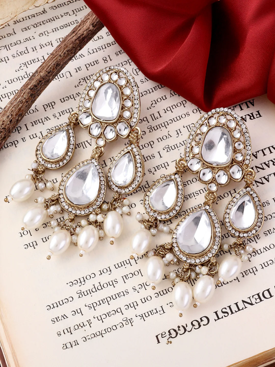 Pearl Preet Designer Chandbali - Image 3