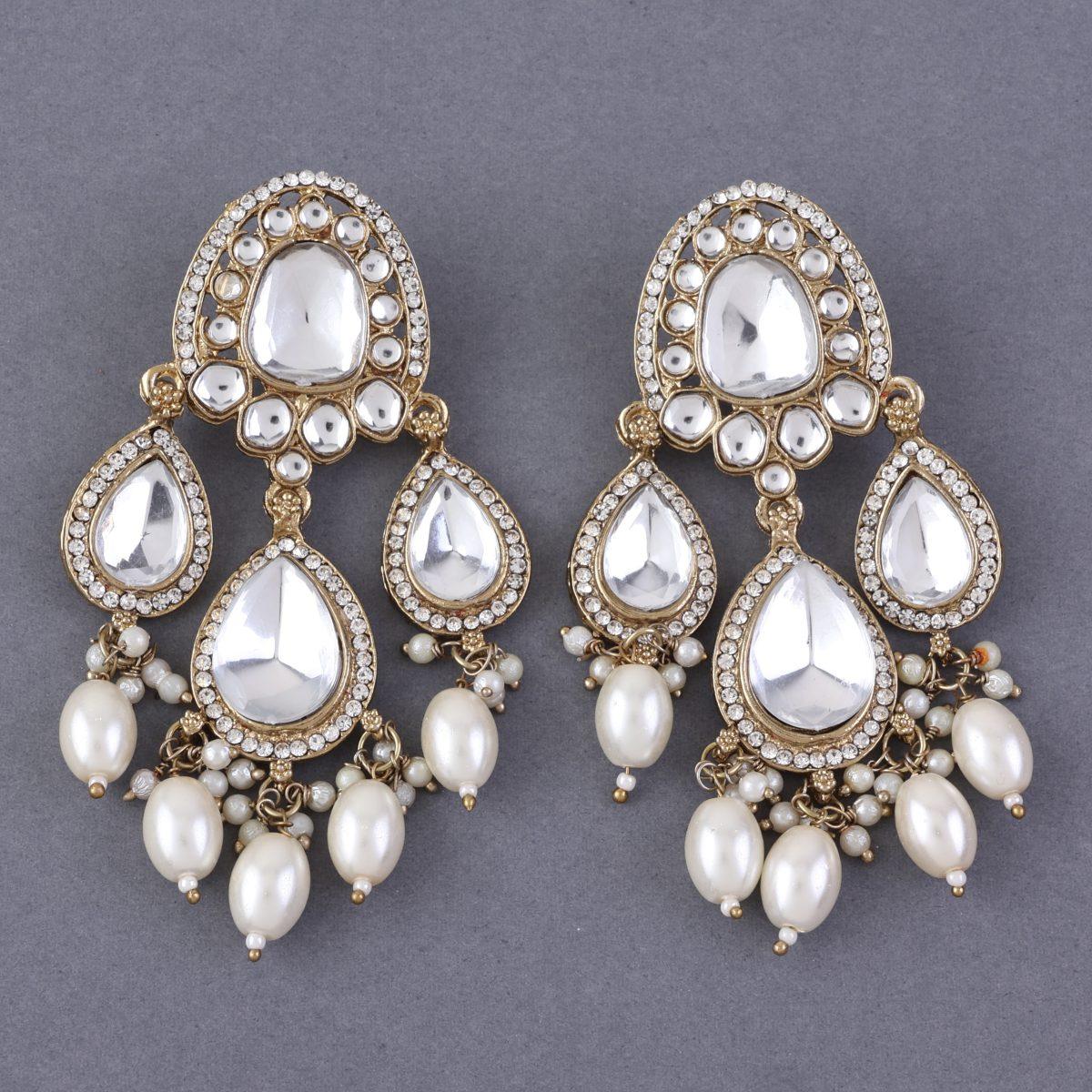 Pearl Preet Designer Chandbali - Image 5