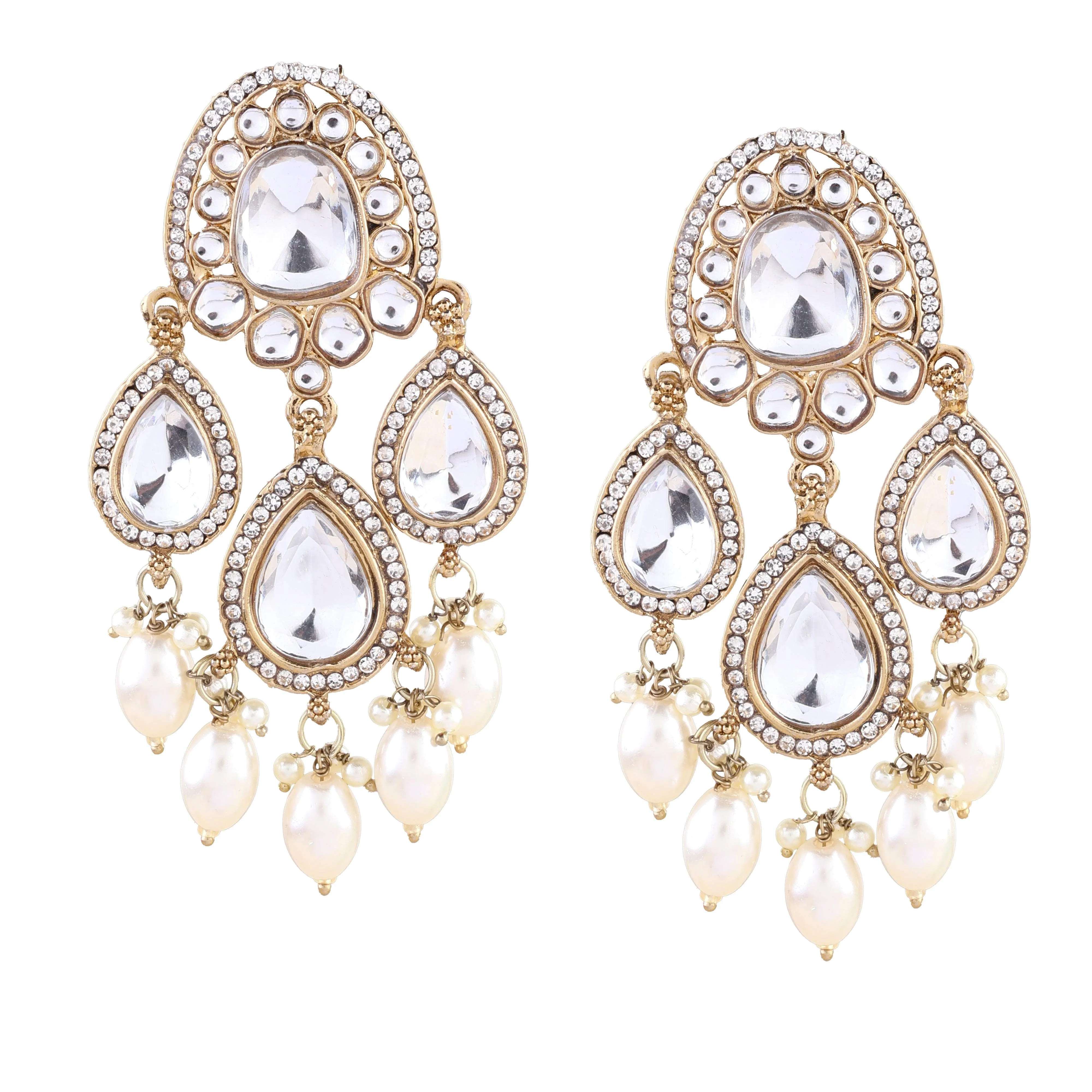 Pearl Preet Designer Chandbali - Image 7