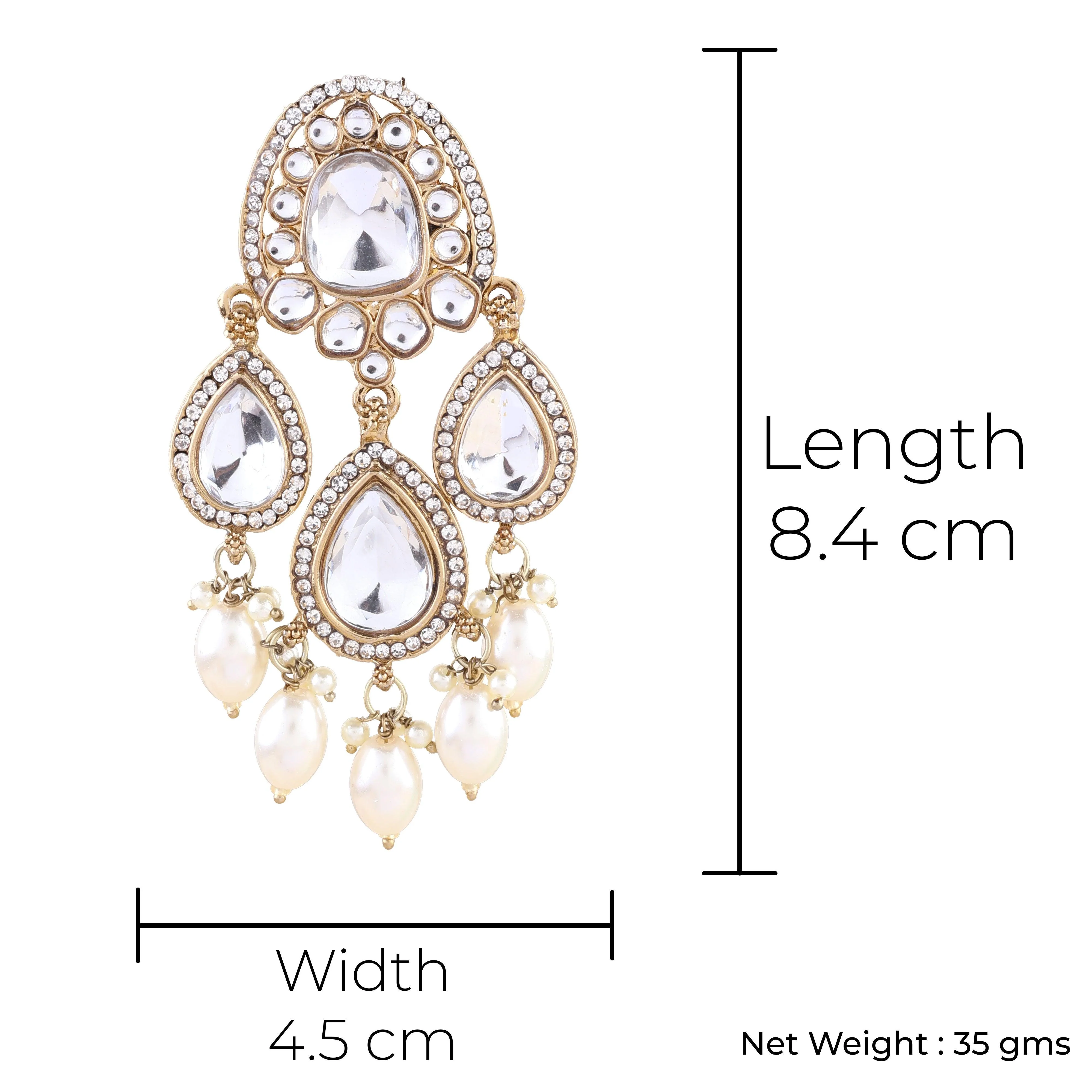 Pearl Preet Designer Chandbali - Image 8