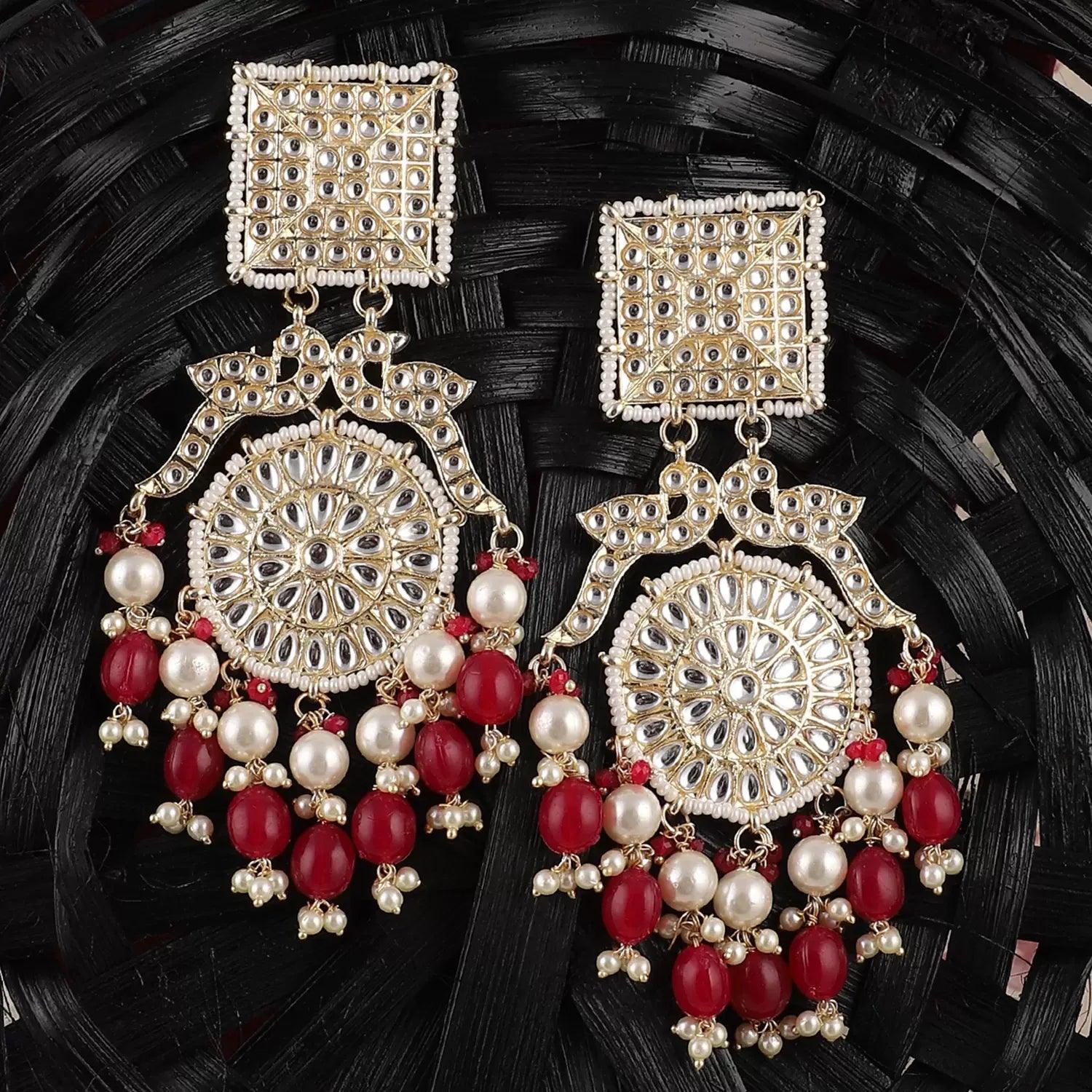Pink Arhan Chandbali - Image 3