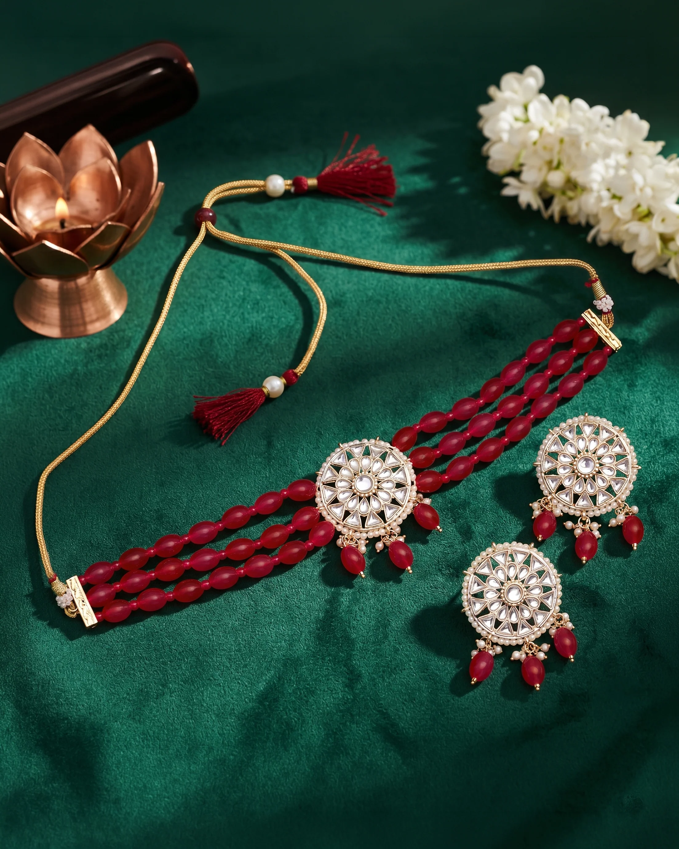 Pink Arshi Choker Set - Image 3