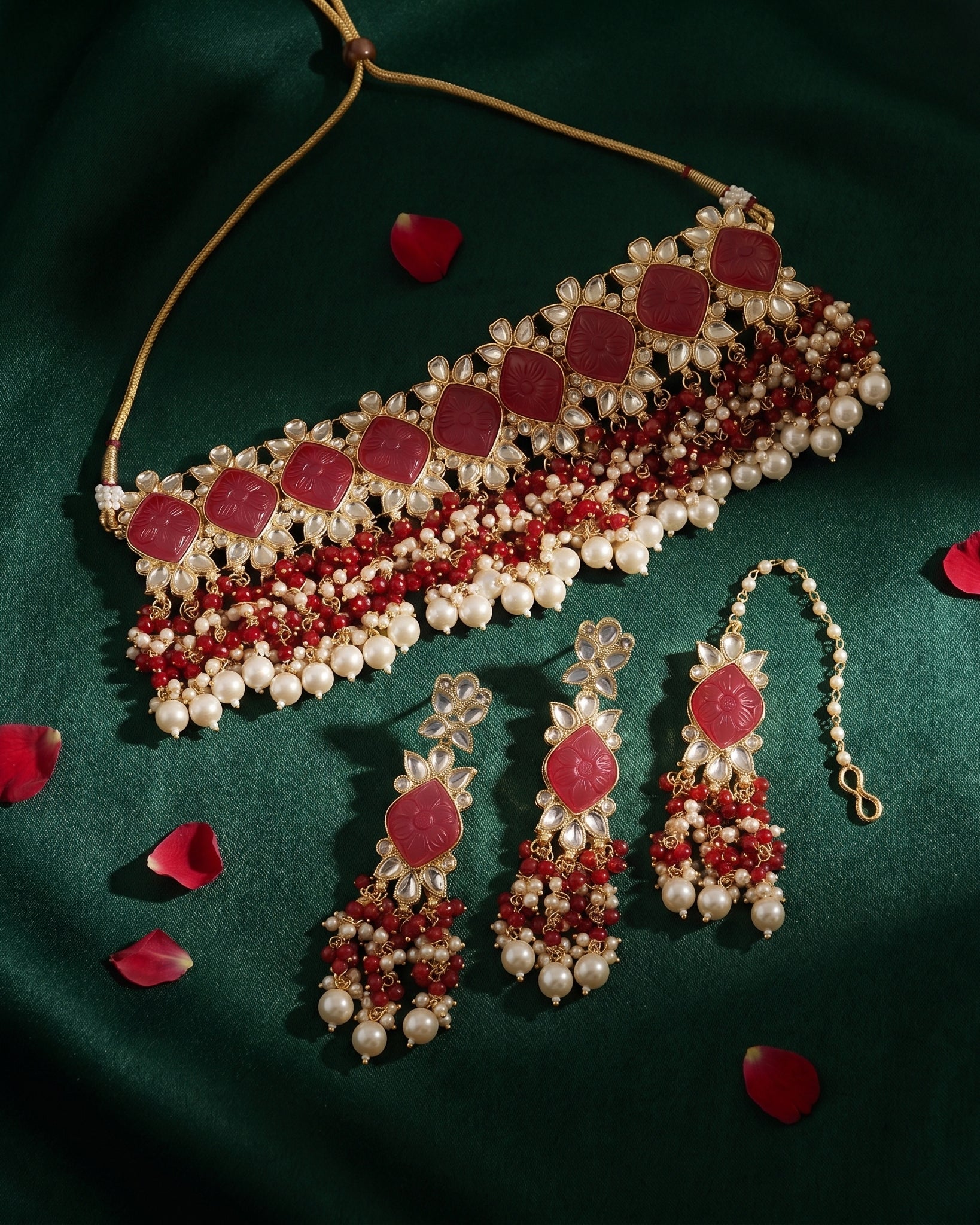 Pink Mirza Choker Set - Image 3