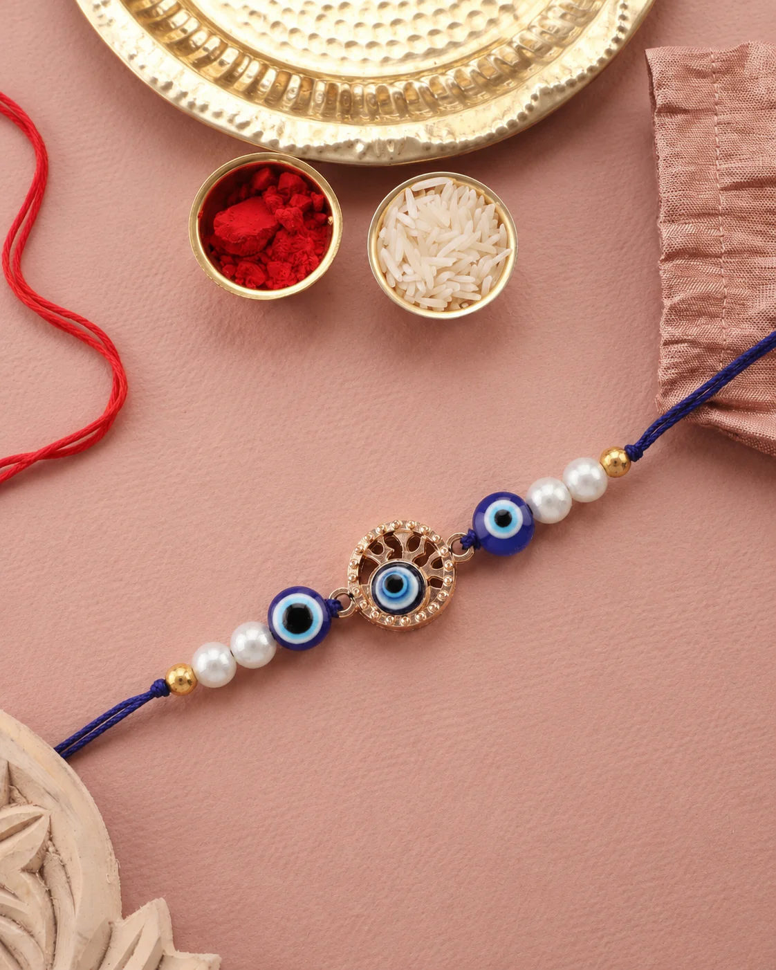 Sharv Evil Eye Rakhi with Tilak Set and Card - Image 2