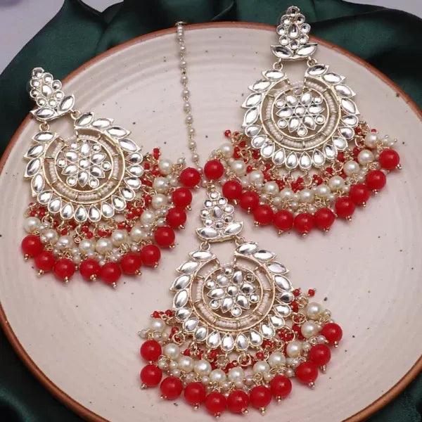 Red Shaili Teeka Earring - Image 6