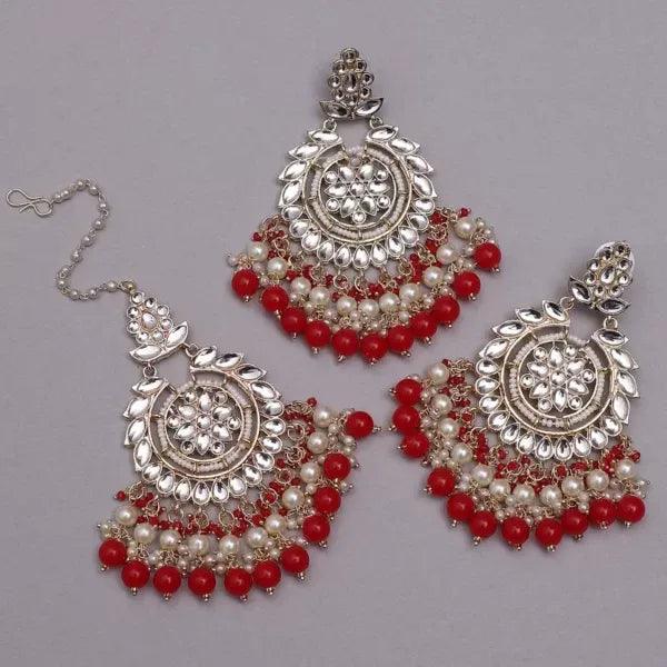 Red Shaili Teeka Earring - Image 7