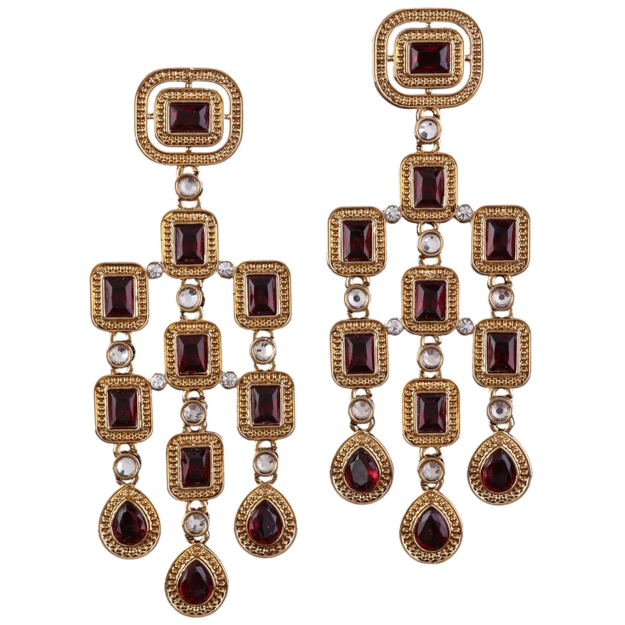 Wine Anshita Gold Designer Earring - Image 5