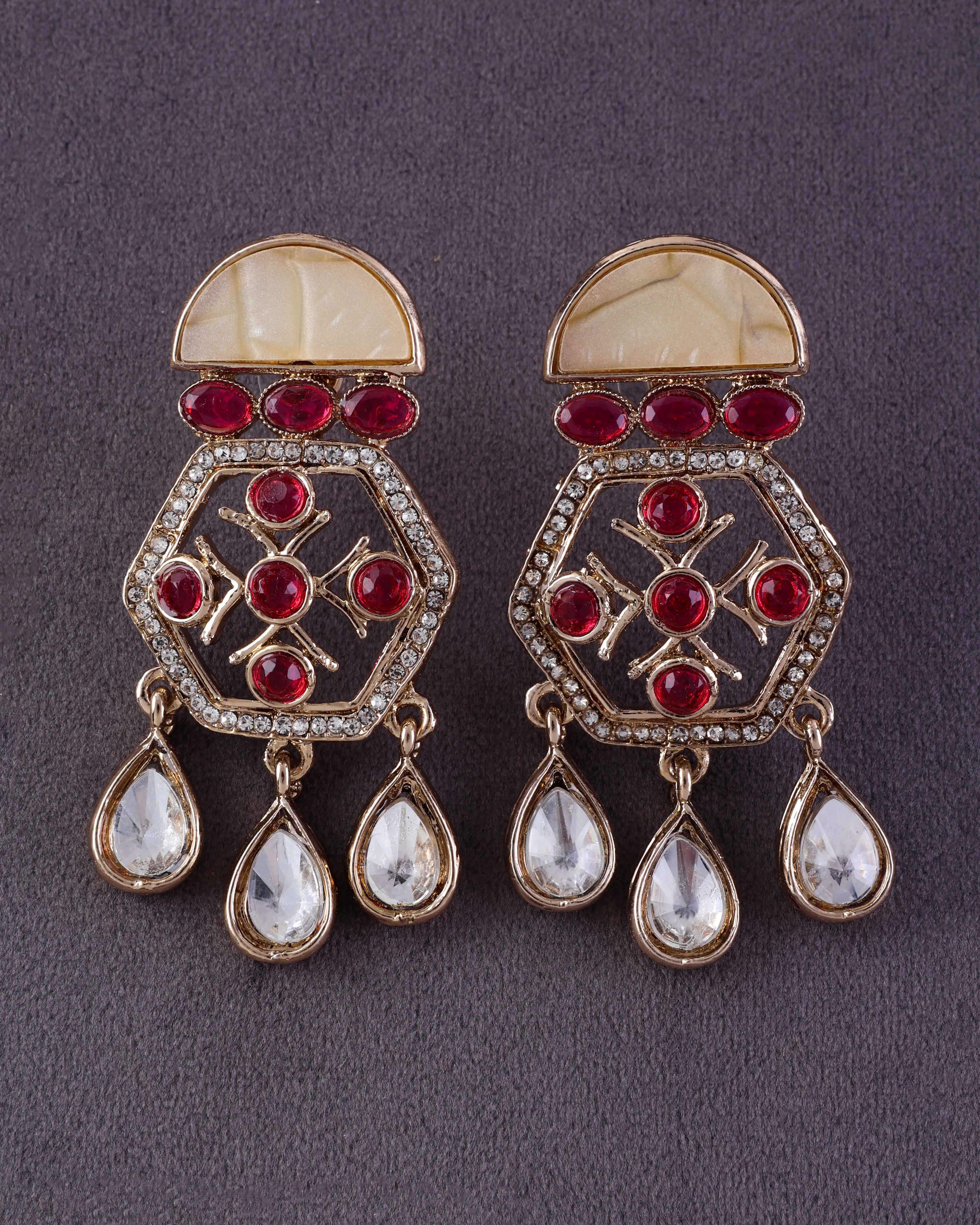 Ruby Nivaan Designer Earring - Image 2