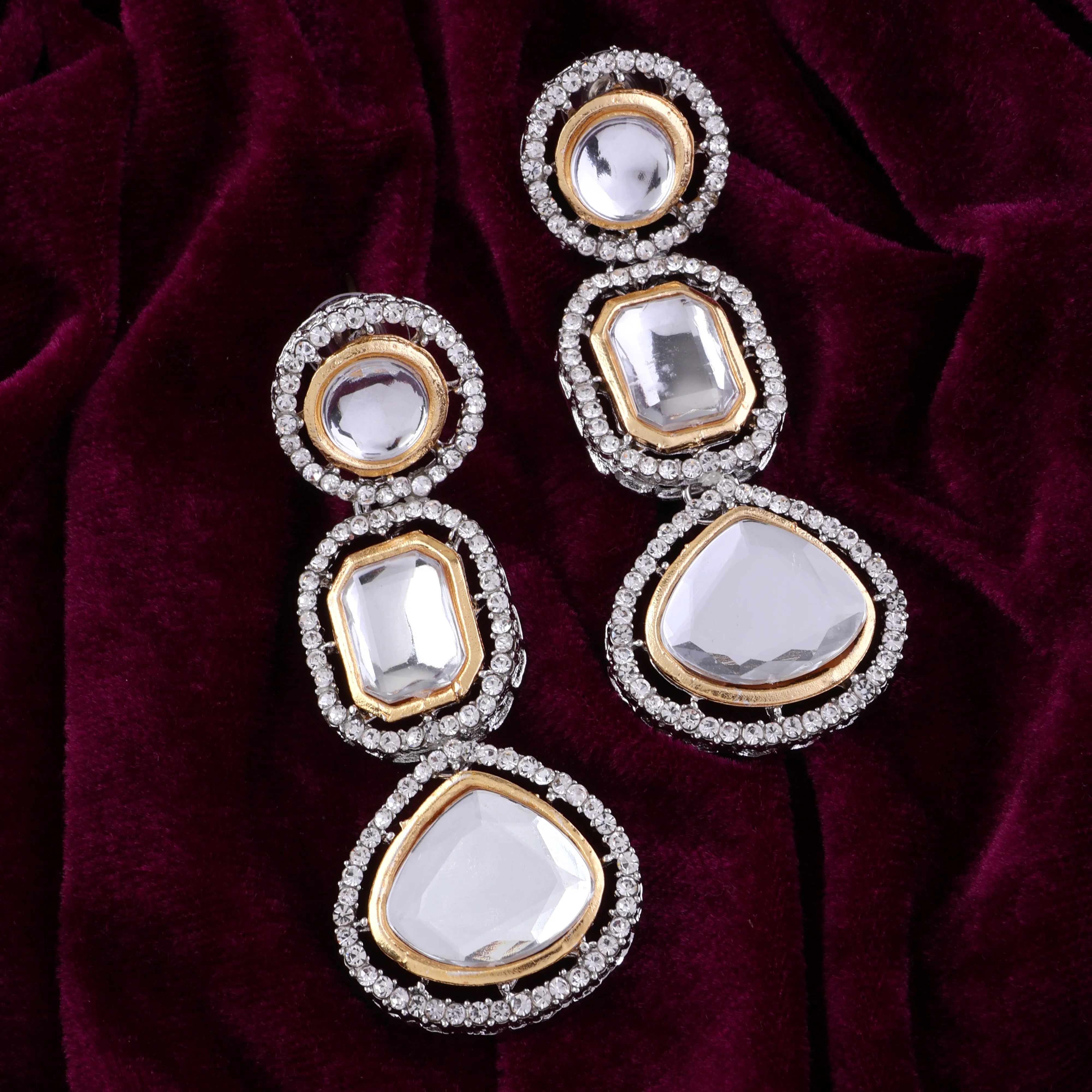Ruhi Polki Dupe Earring - Image 4