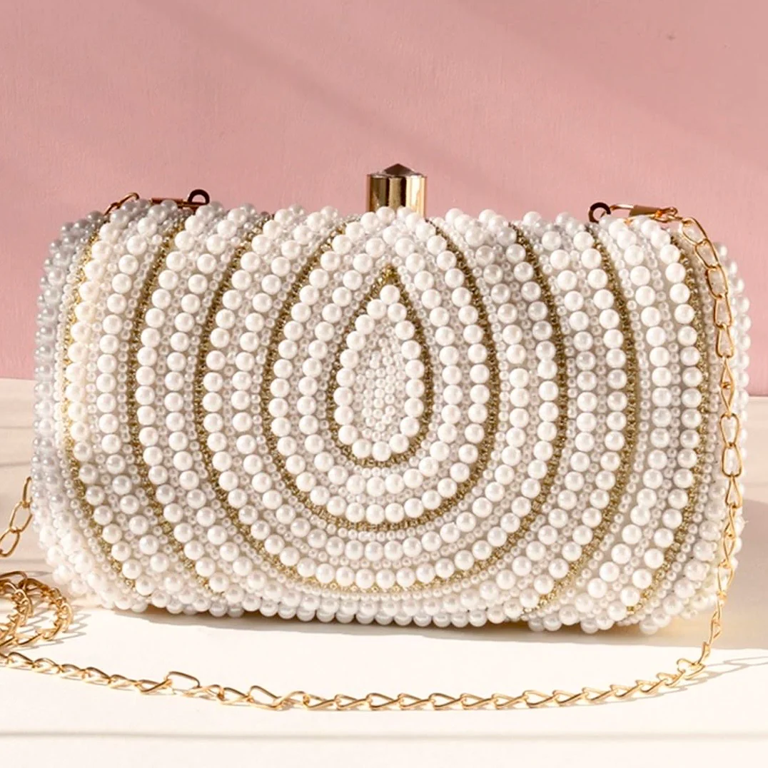 Ruvan Pearl Clutch - Square