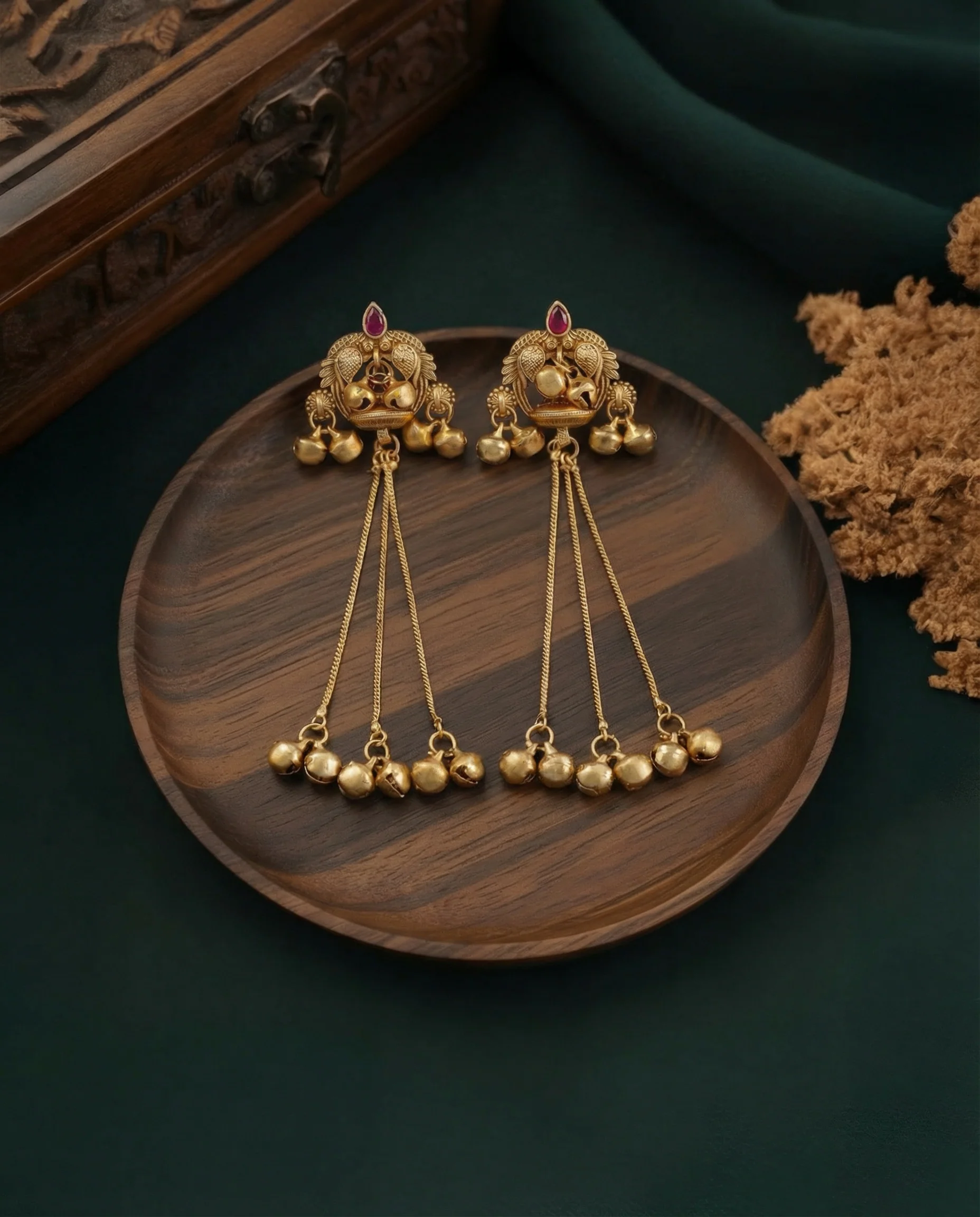 Sakeena Premium Kashmiri Brass Lookalike Earring - Image 3