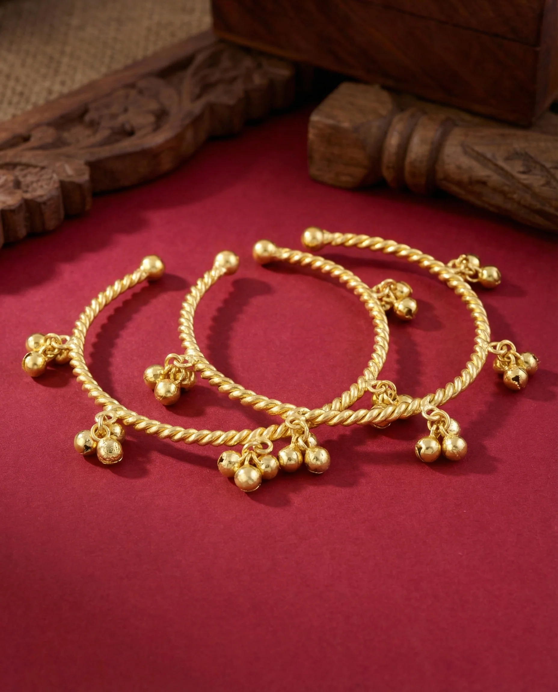 Sandali Premium Brass Ghunghroo Bangle - Image 2