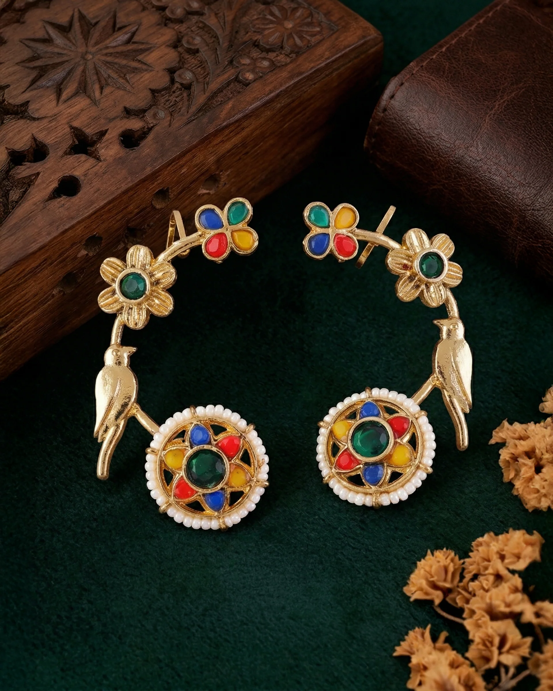 Multi Sanghvi Designer Ear Cuff Earring - Image 3