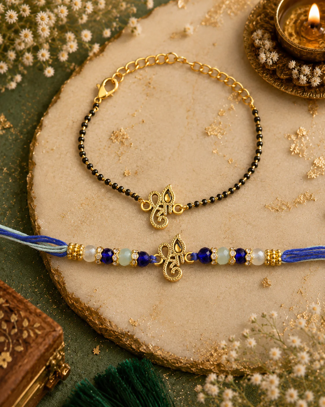 Shrimay Bhaiya Rakhi and Bhabhi Mangalsutra | Tilak Set Included - Image 3