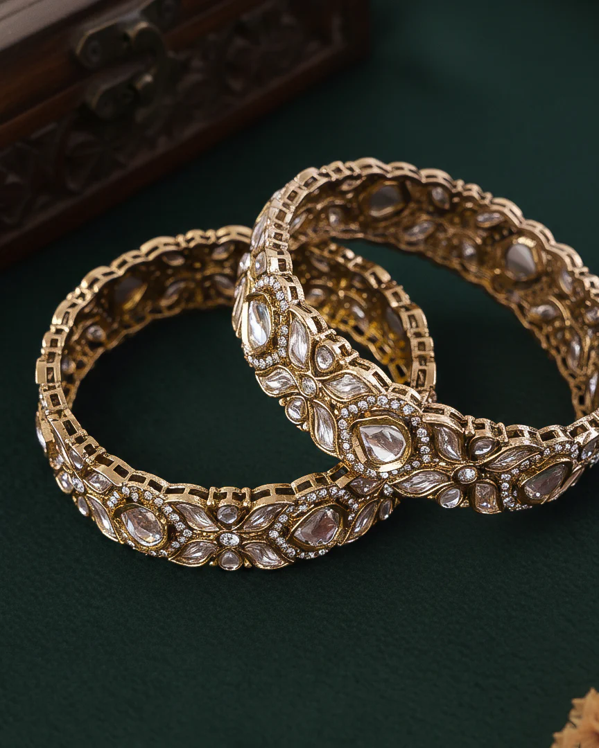 Shuvika Polki Dupe Bangle - Image 4