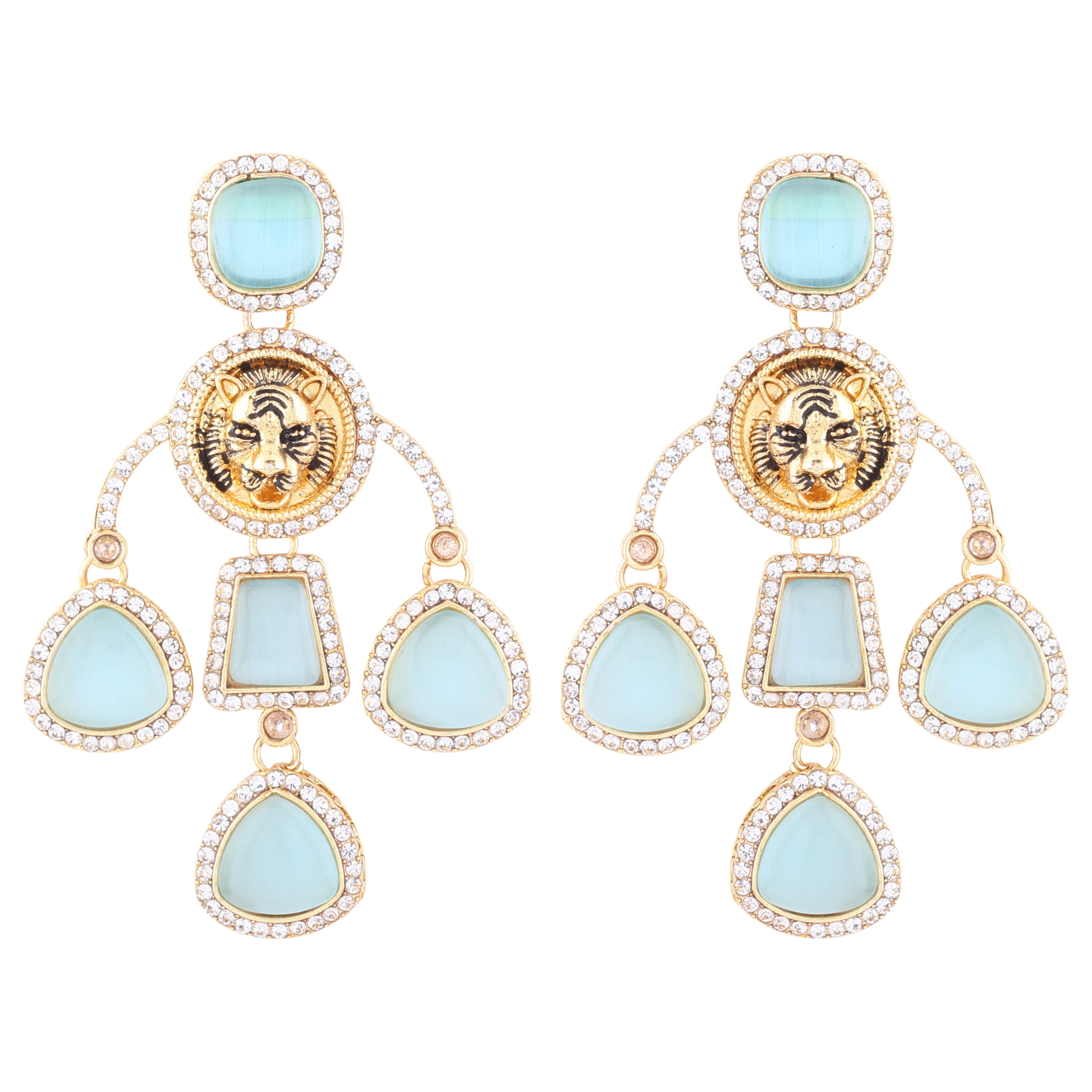 Anaya Turquoise Sabya Designer Earring - Image 6
