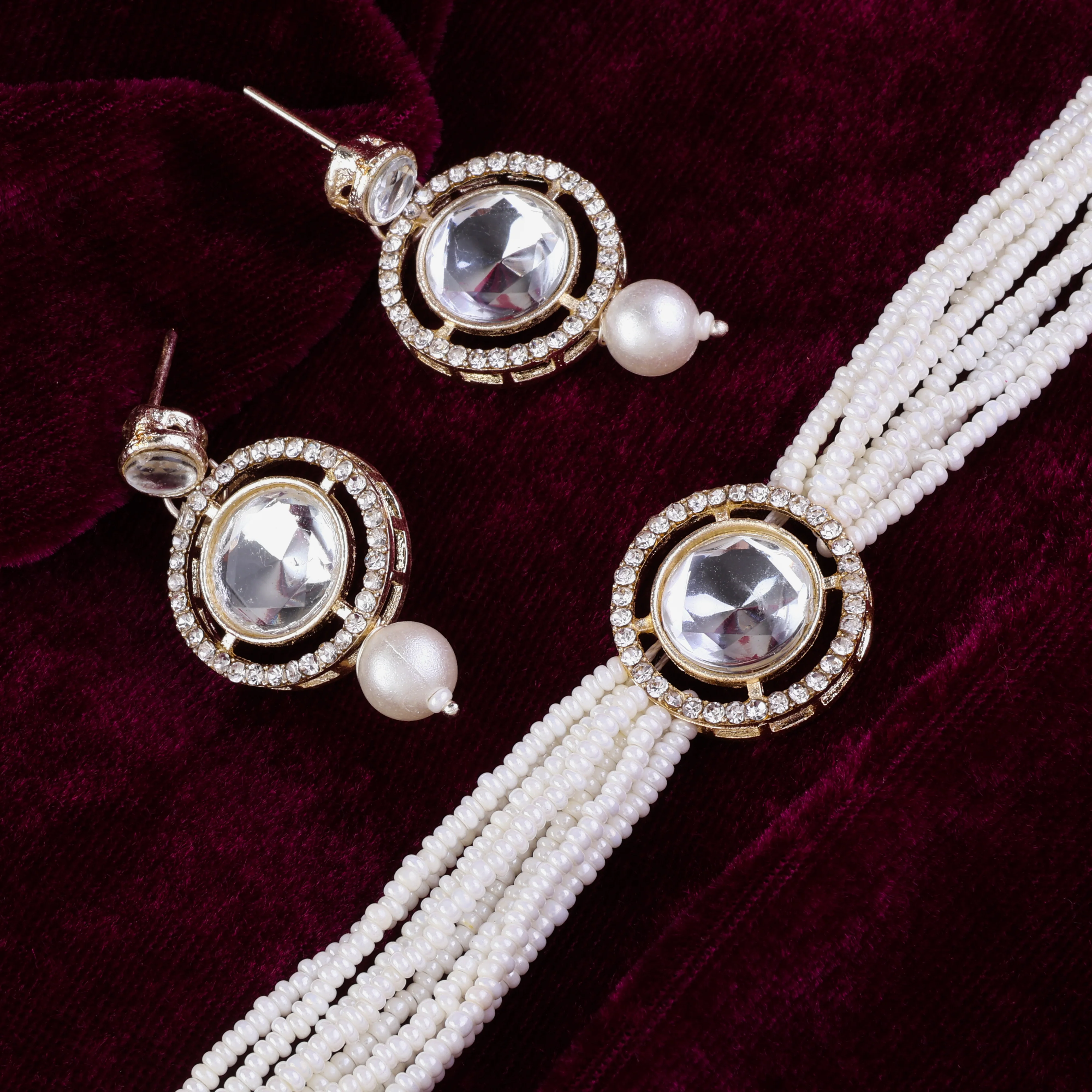 Varsha Necklace with Earring - Image 3