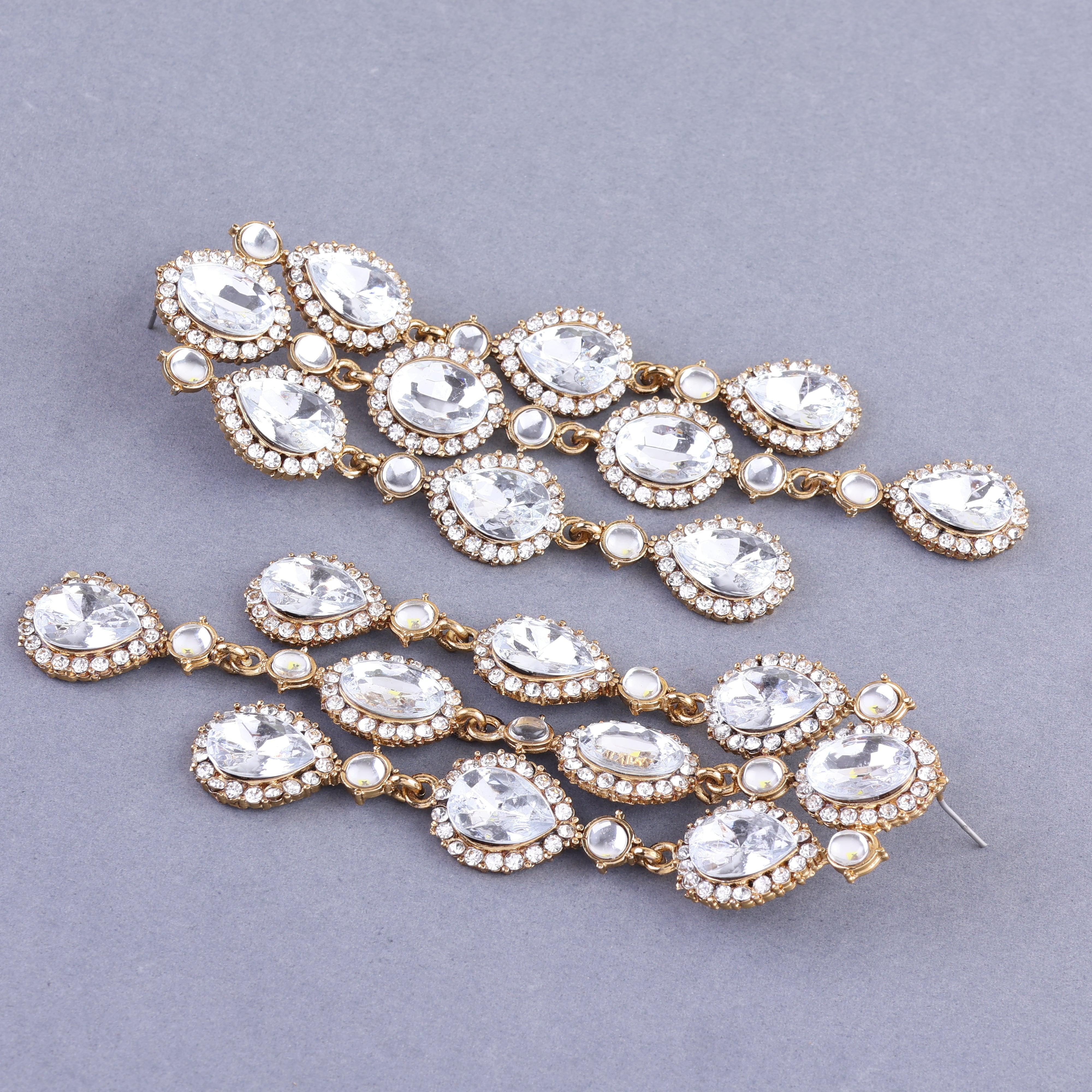 White Tavleen Dangler Earring - Image 4