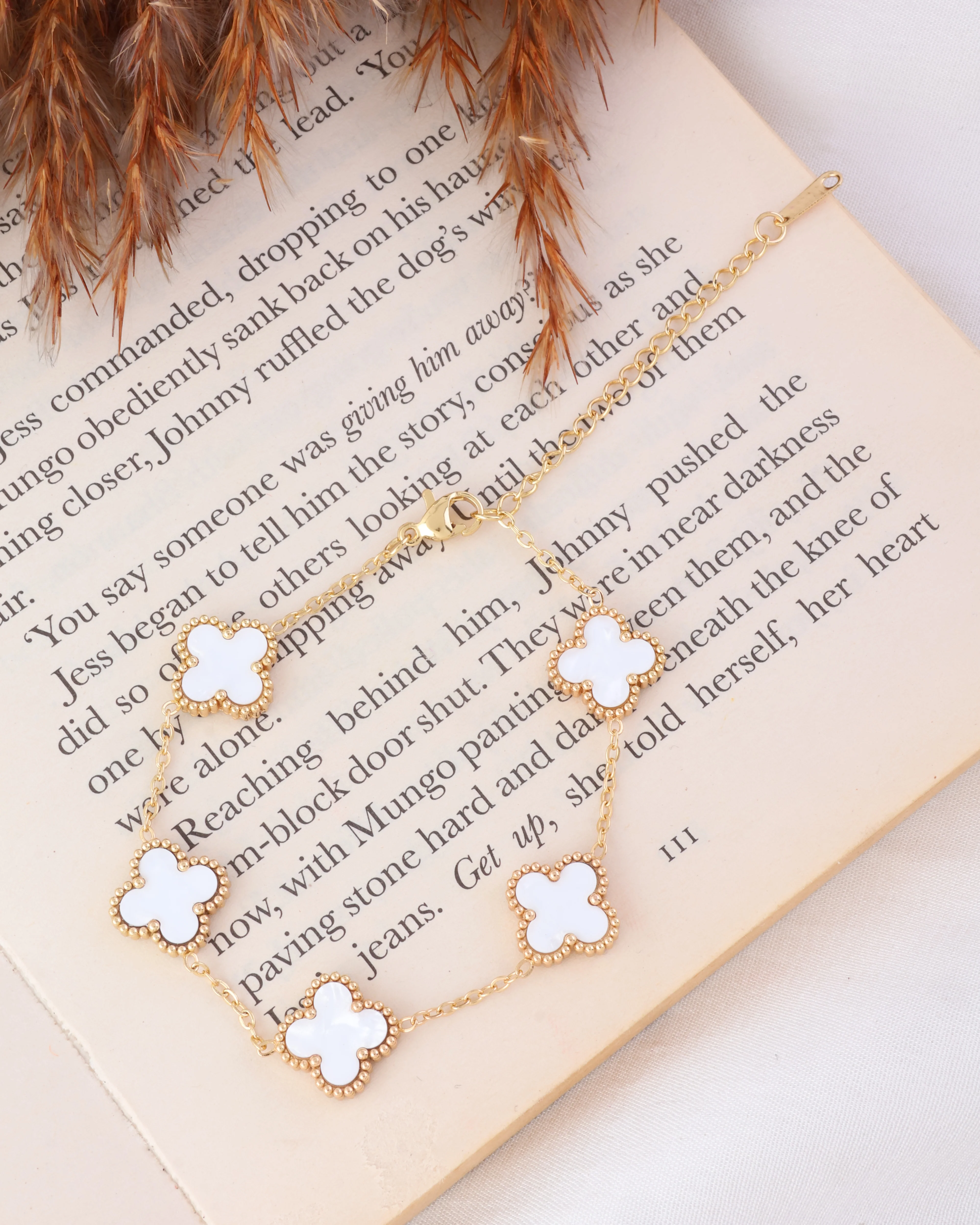 White Yuna Anti Tarnish Bracelet - Image 7