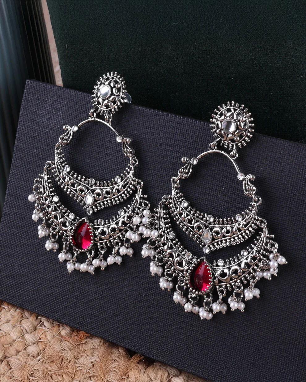 Wine Vahini Boho Earring - Image 3