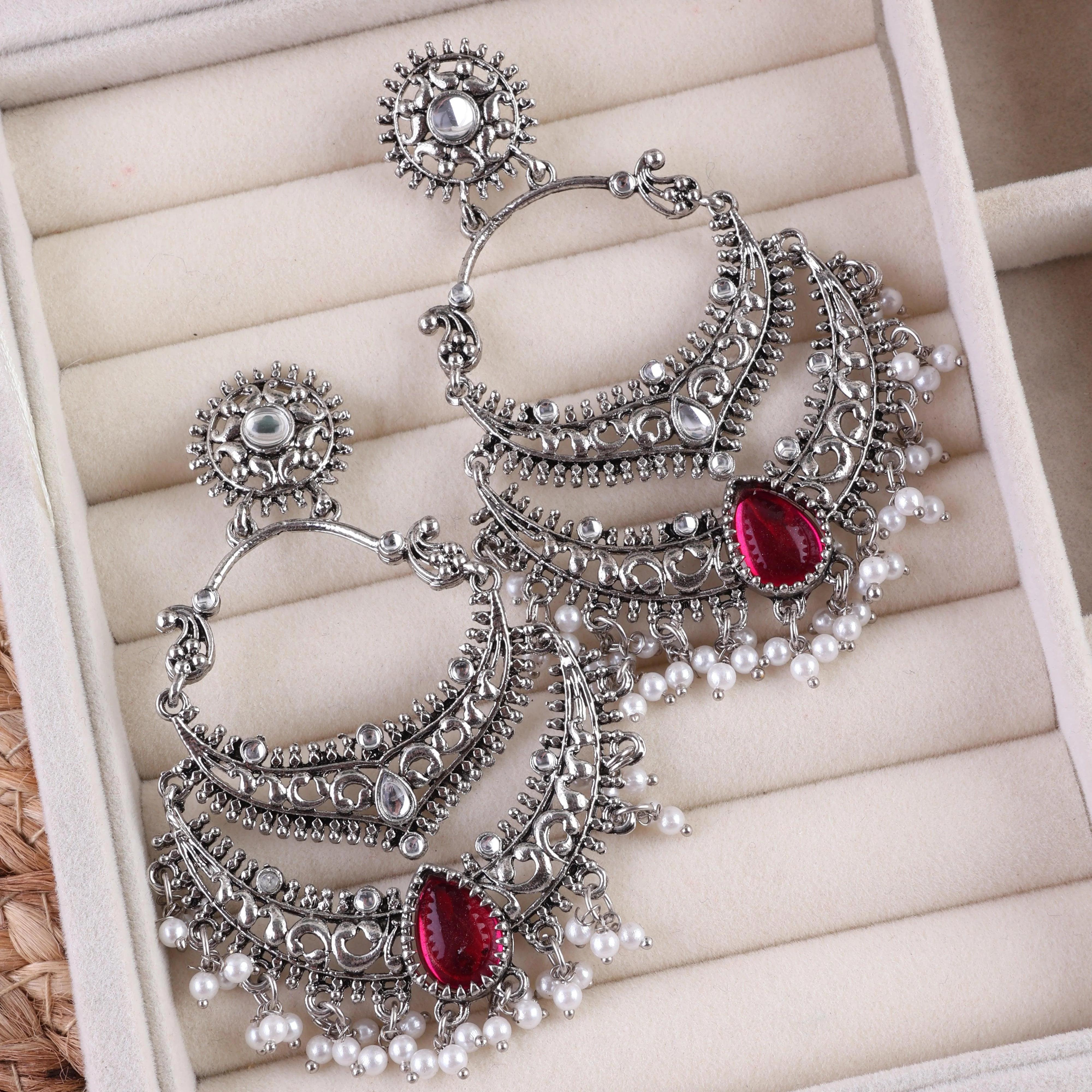 Wine Vahini Boho Earring - Image 4