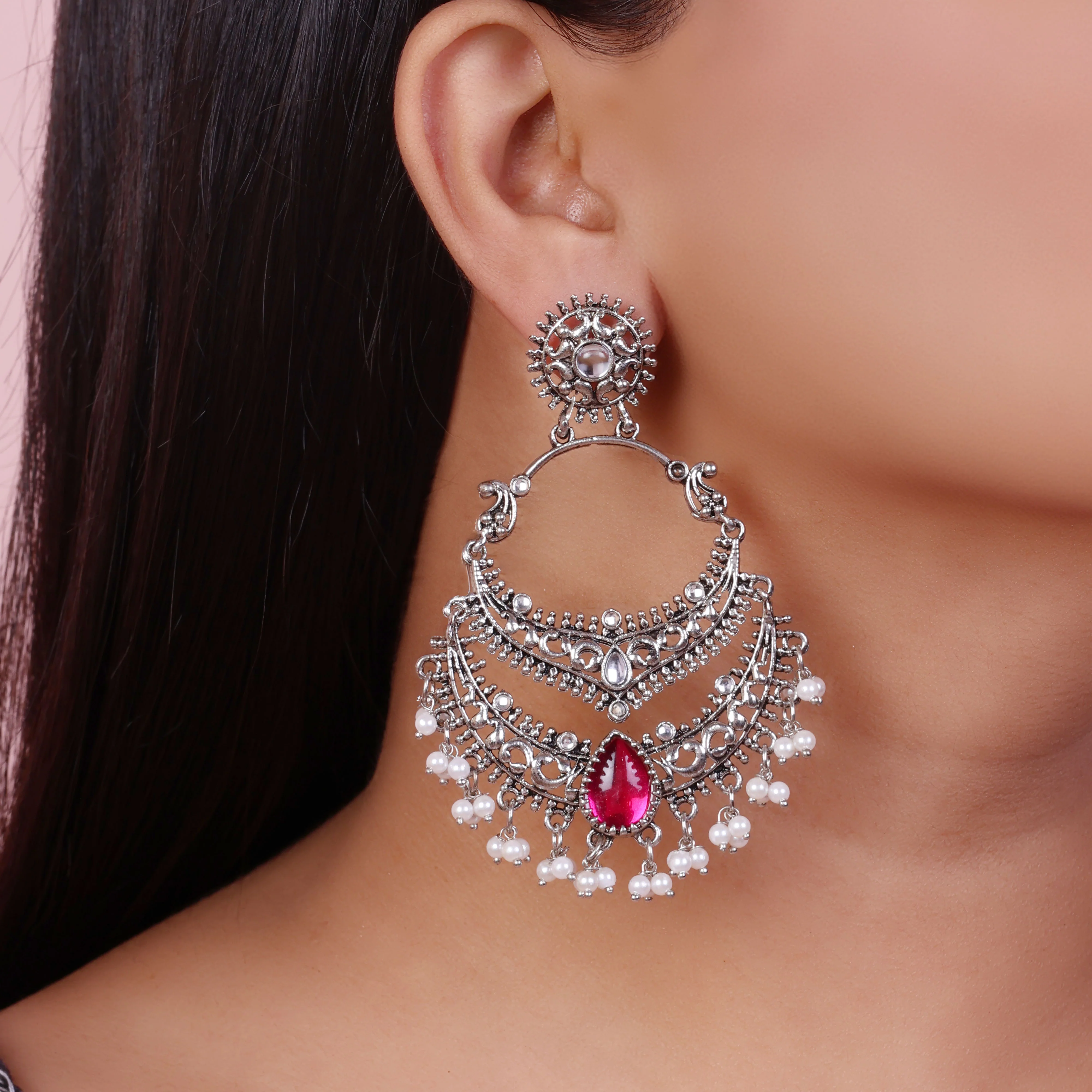 Wine Vahini Boho Earring - Image 5