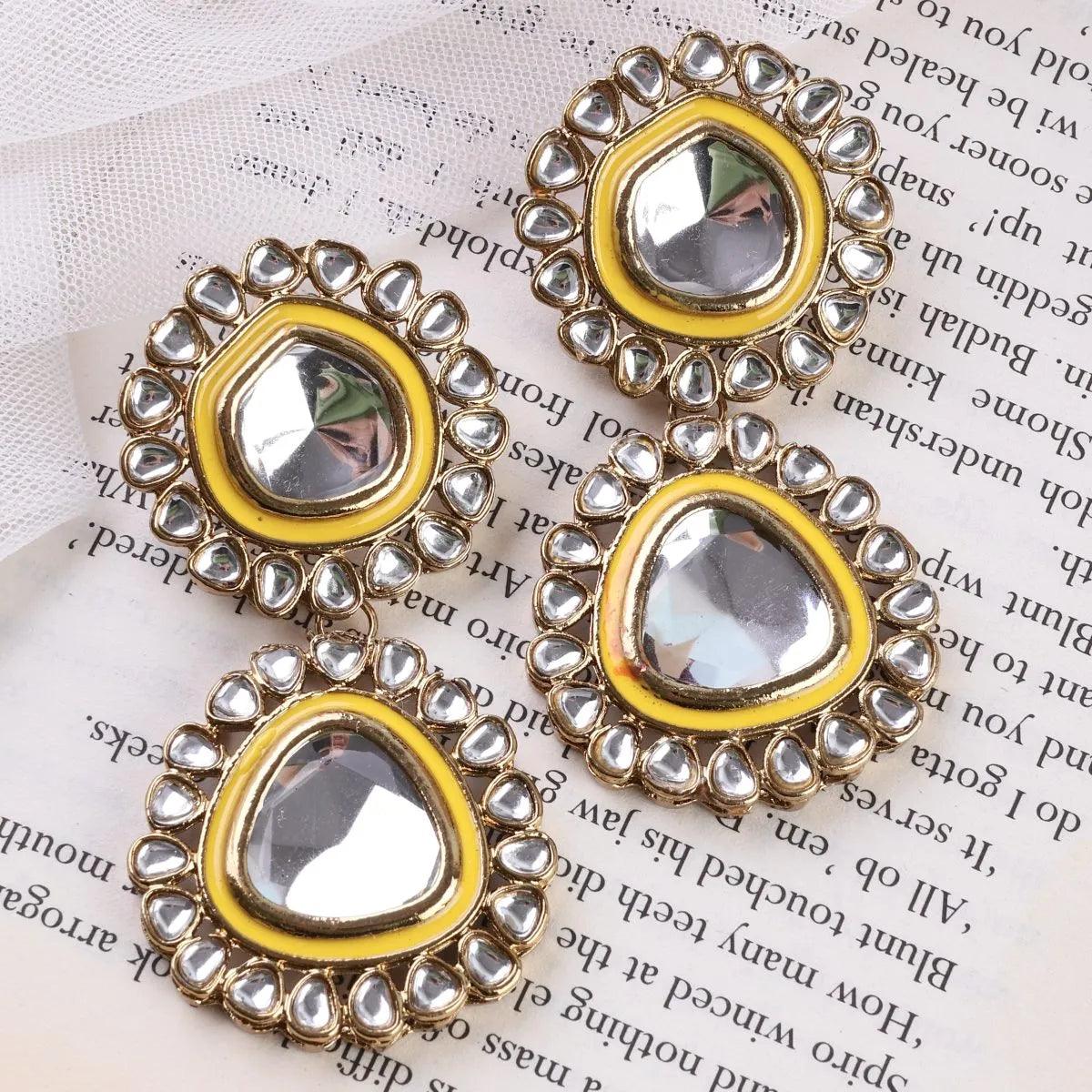 Yellow Neeraj Earring - Image 3