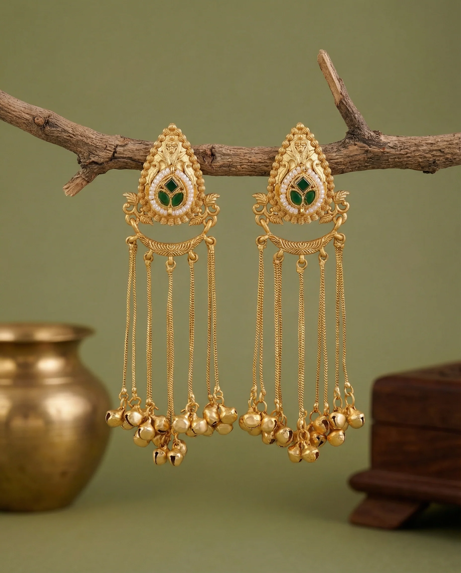Yuvaan Premium Kashmiri Brass Lookalike Earring - Image 2