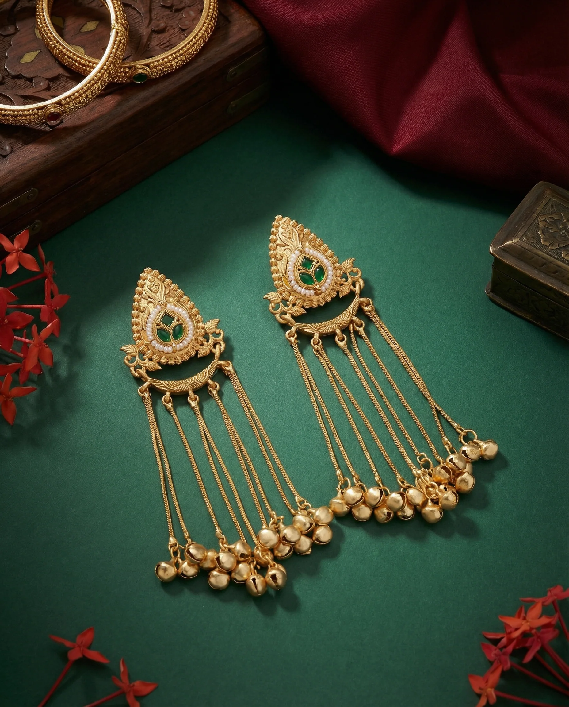 Yuvaan Premium Kashmiri Brass Lookalike Earring - Image 3